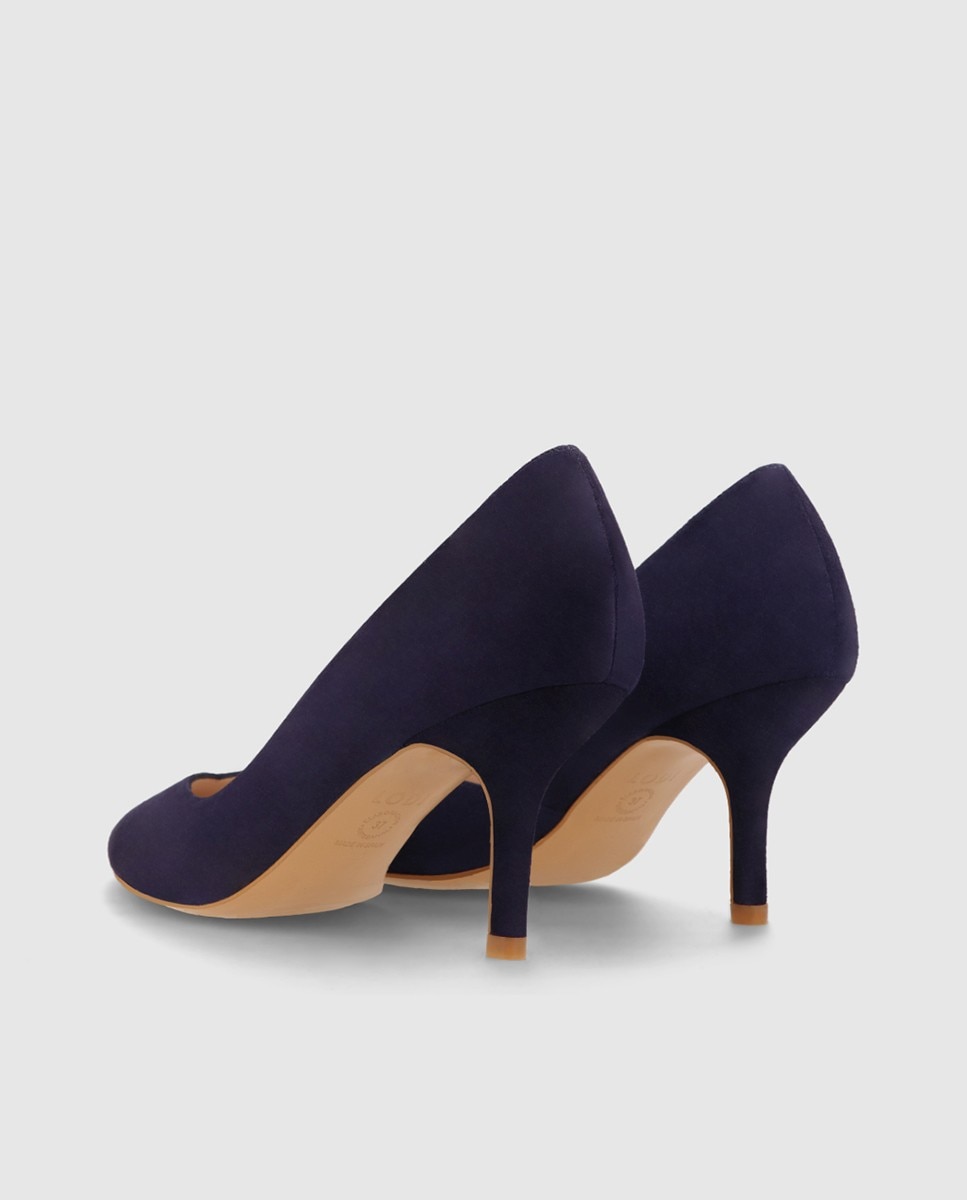 Zapatos de salón de mujer en ante con tacón - Lodi - Azul marino Azul marino-2