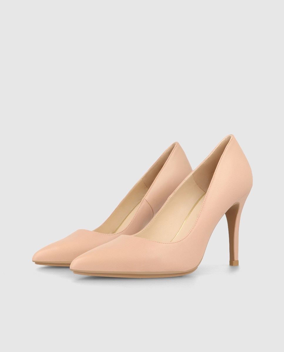 Zapatos de salón de mujer lisos en piel - Lodi - Nude Nude-2