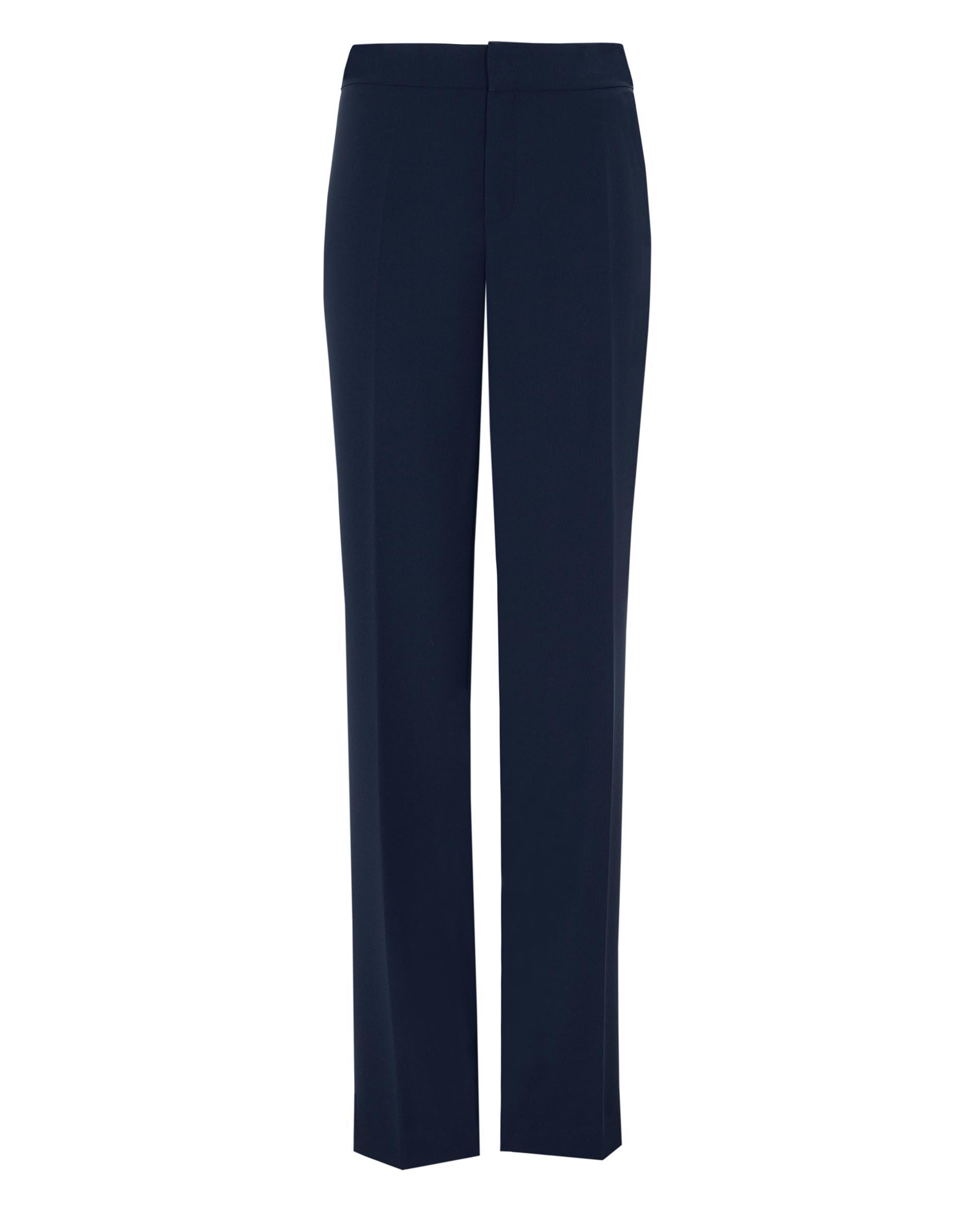 Pantalón recto de mujer de vestir con bolsillos laterales - Mirto - Azul marino Azul marino-4