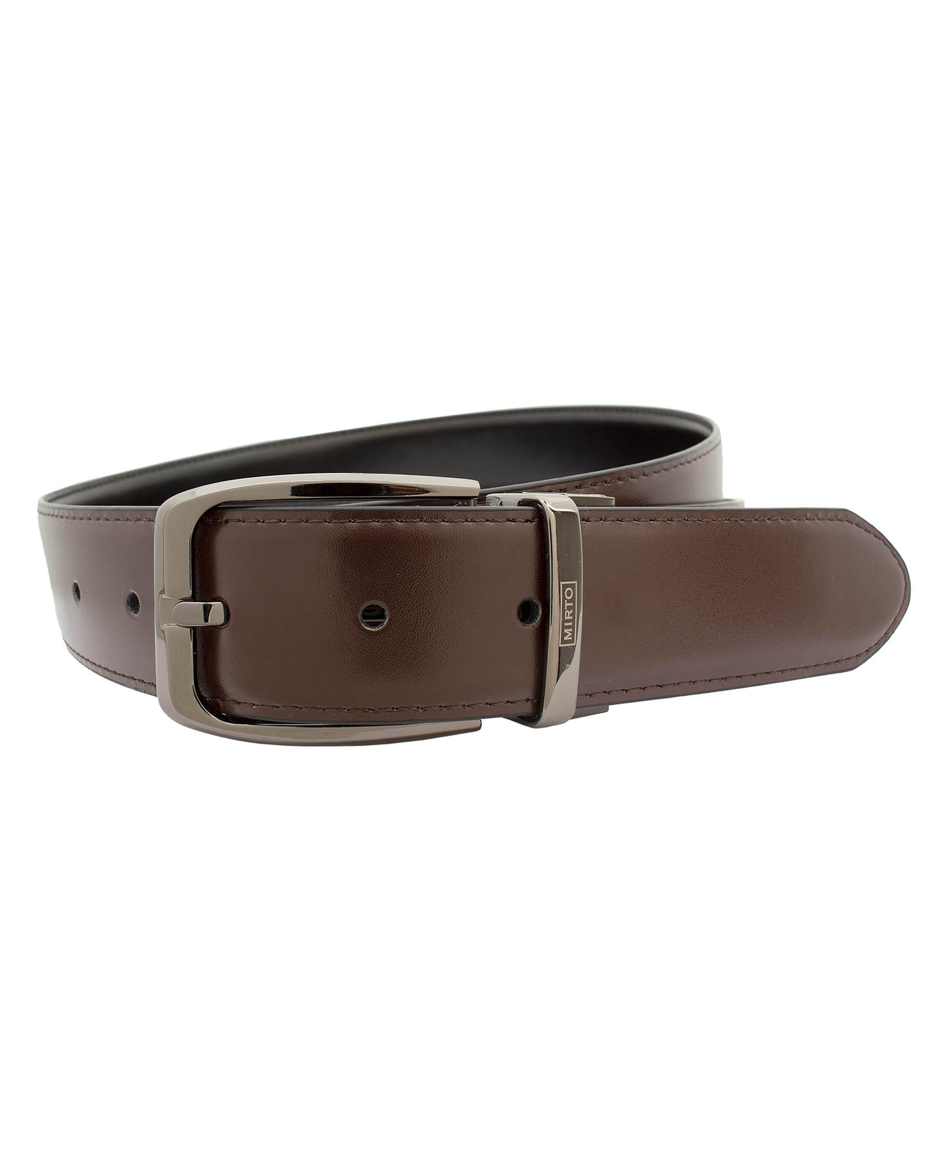 Cinturón de hombre reversible. Hecho en España. - Mirto - Negro Negro-2
