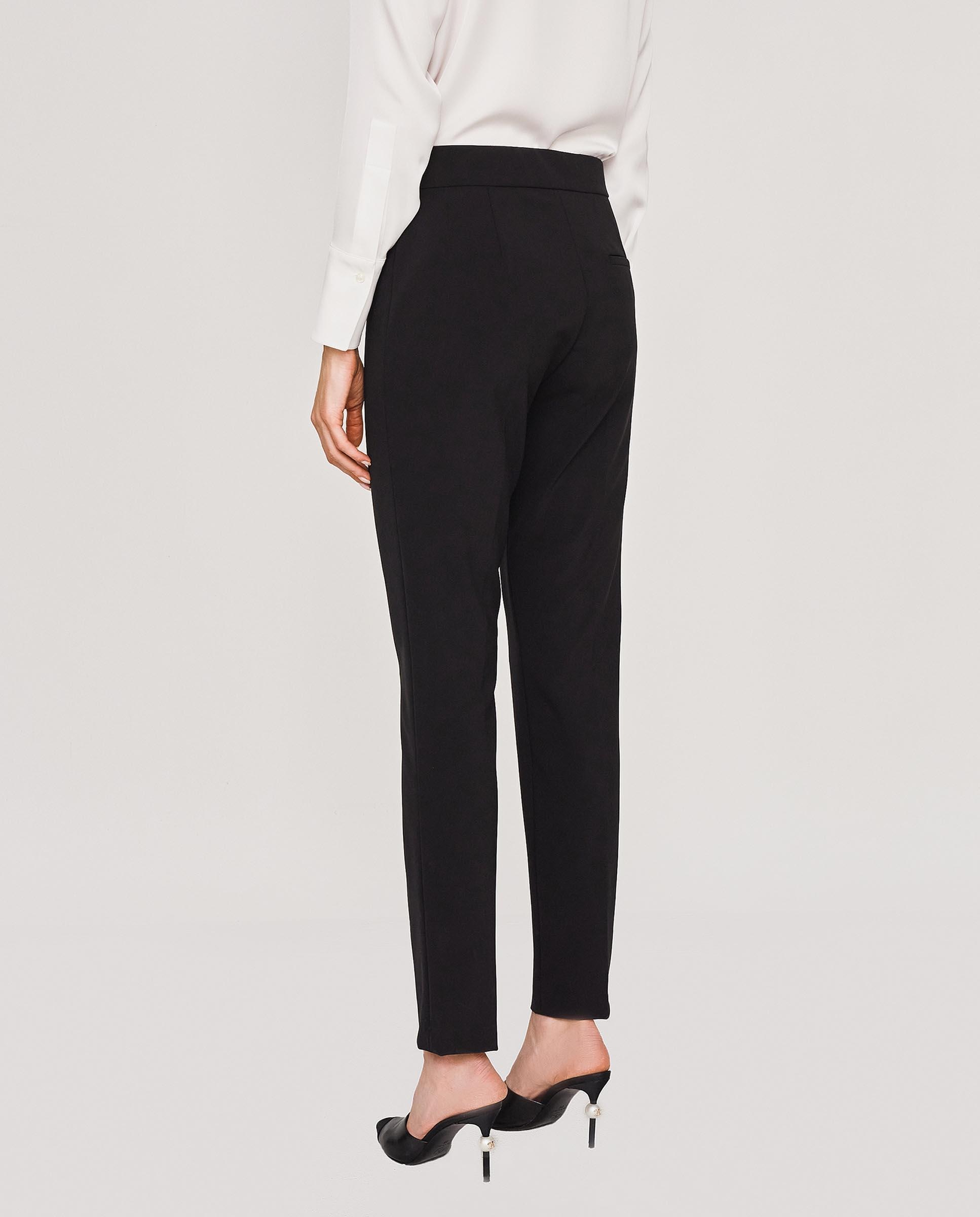 Pantalón recto de mujer tipo leggins con cierre oculto - Mirto - Negro Negro-2
