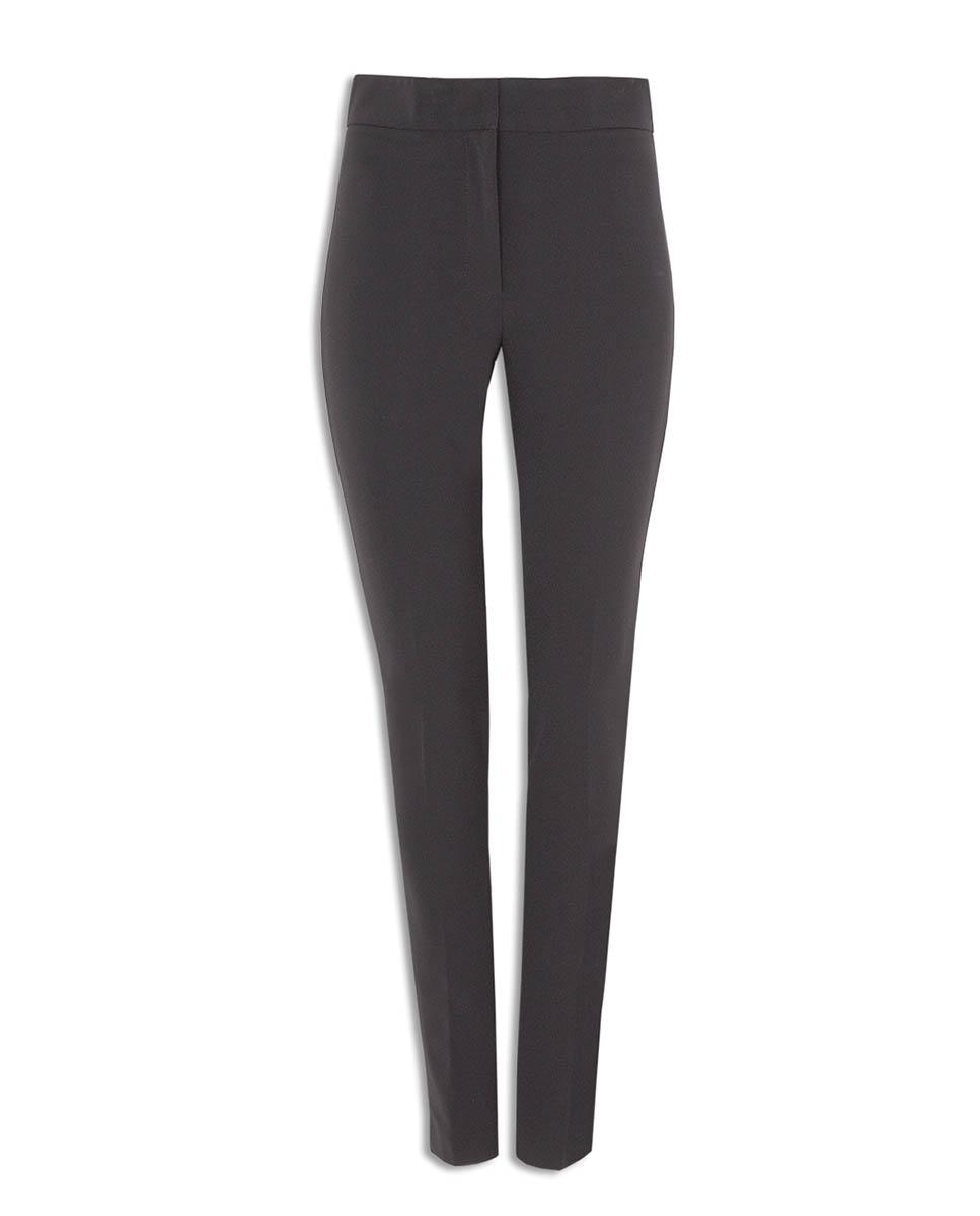 Pantalón recto de mujer tipo leggins con cierre oculto - Mirto - Negro Negro-4