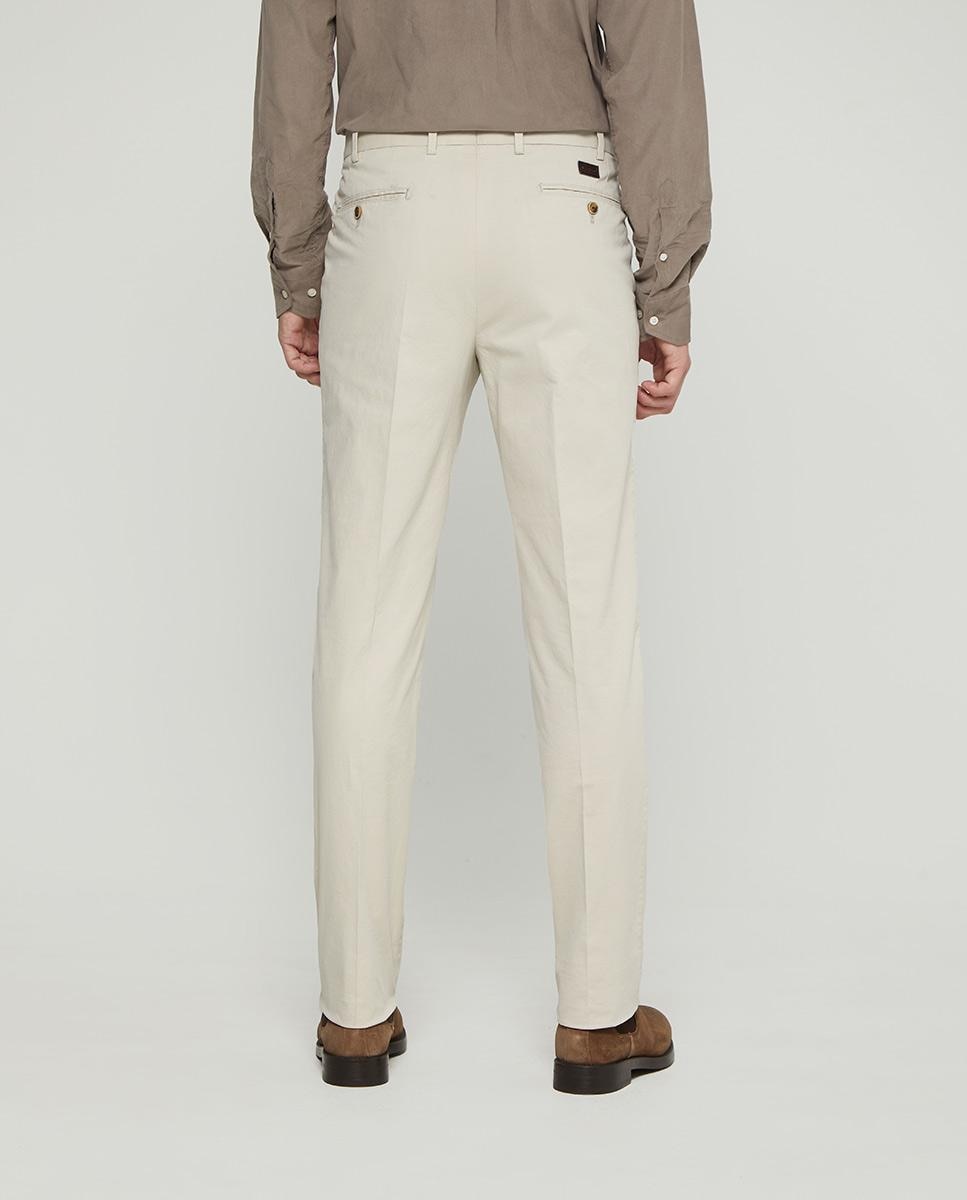 Pantalón de hombre casual y regular fit de algodón - Mirto - Natural Natural-3