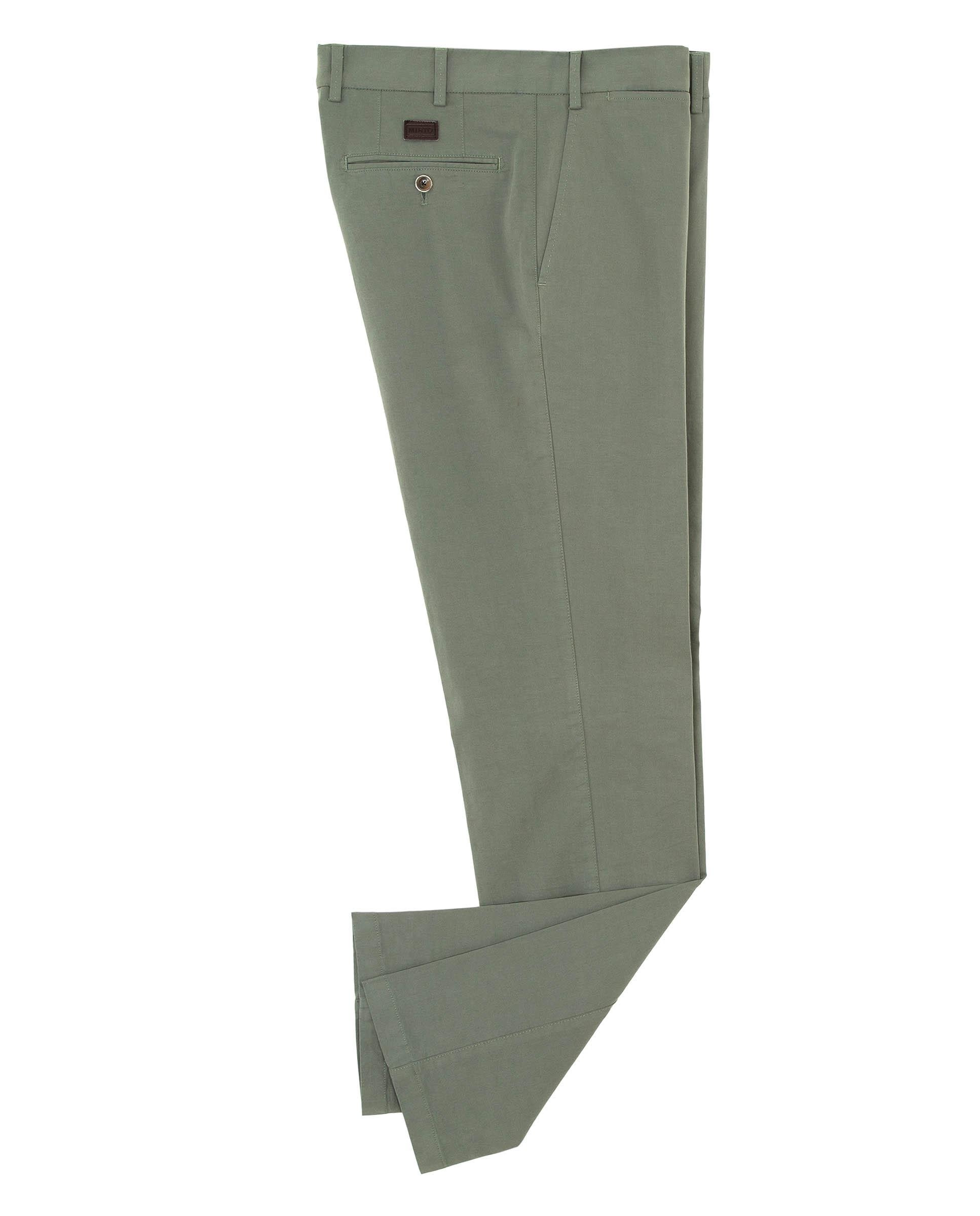 Pantalón de hombre casual y regular fit de algodón - Mirto - Verde Verde-1