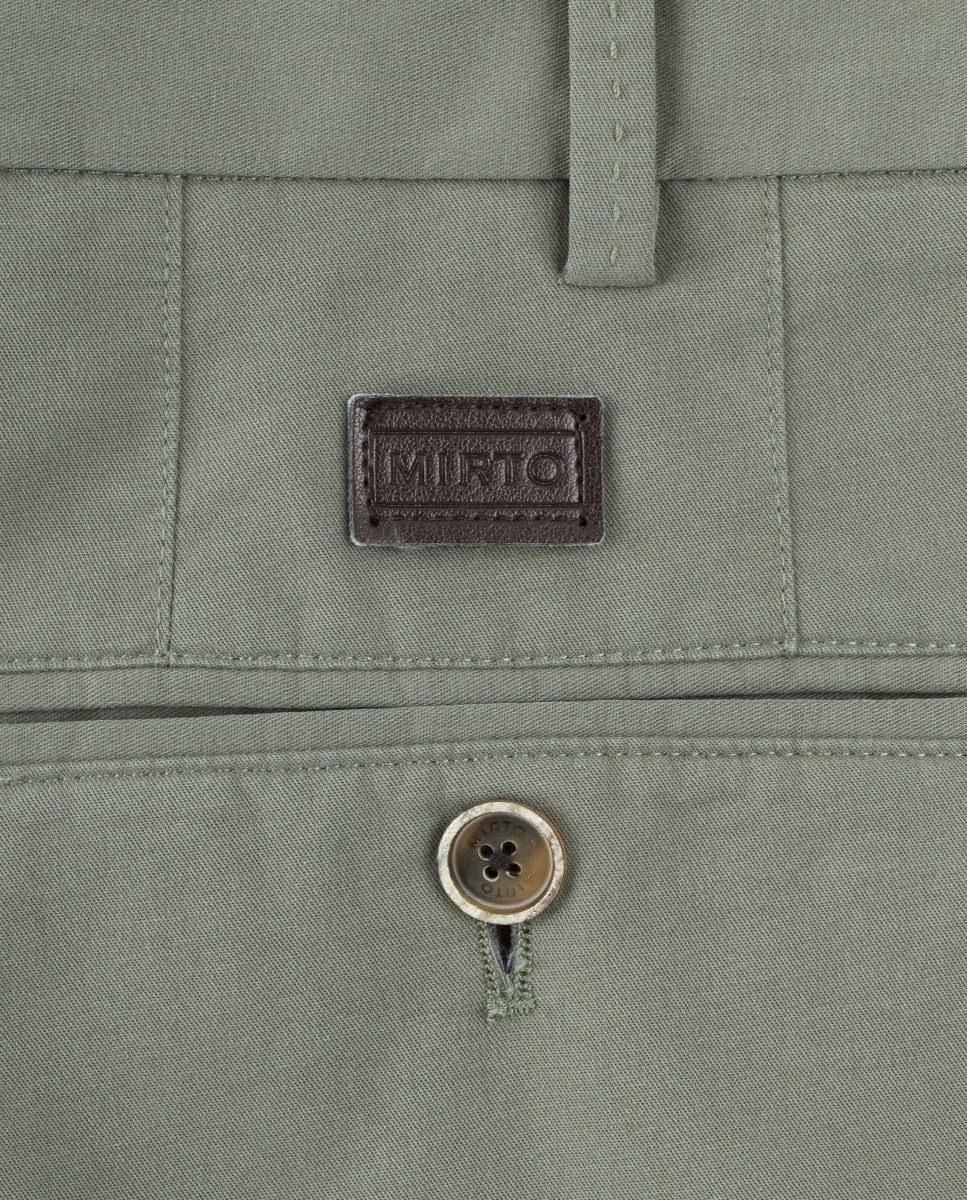 Pantalón de hombre casual y regular fit de algodón - Mirto - Verde Verde-4
