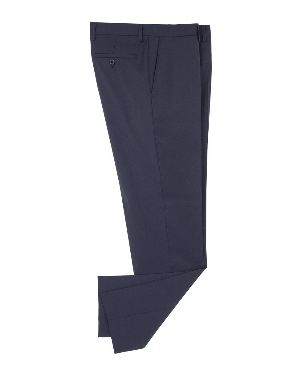Pantalón recto de hombre de vestir de 100% lana - Mirto - Azul marino Azul marino-4