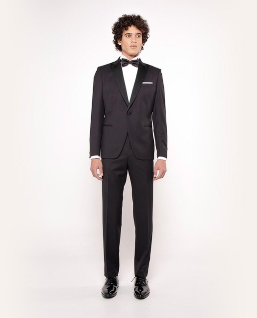 Imagen 0 de Traje de hombre tipo esmoquin de lana super 100's