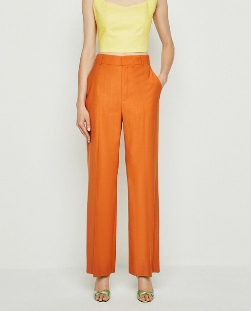 Pantalón de mujer rectos de tiro alto