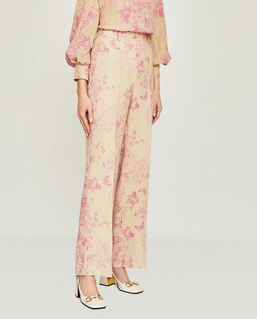 Pantalón de mujer rectos con estampado floral