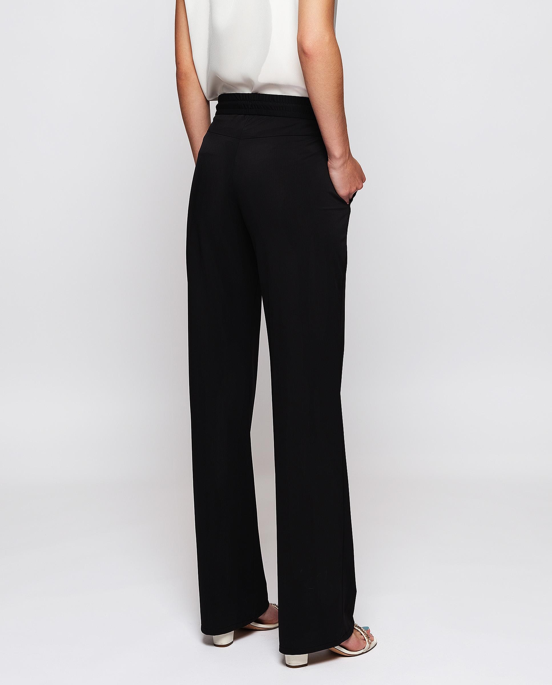 Pantalón jogger de mujer stretch en tejido técnico - Mirto - Negro Negro-2