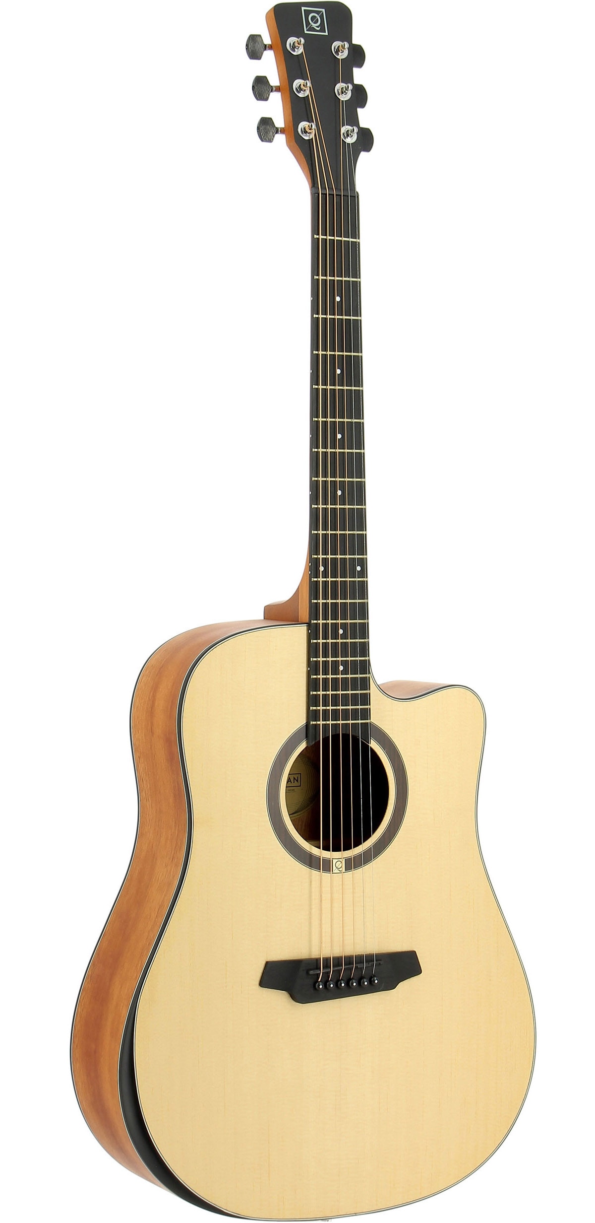 Guitarra acústica de 6 cuerdas con Cutaway Oqan Qga-100C Solid Nat (No Preamp) - Natural Natural-1