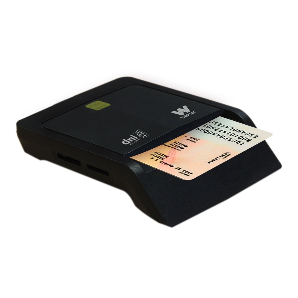 Lector DNI Electrónico Combo Woxter, Lector de tarjetas, USB, - Negro Negro-1