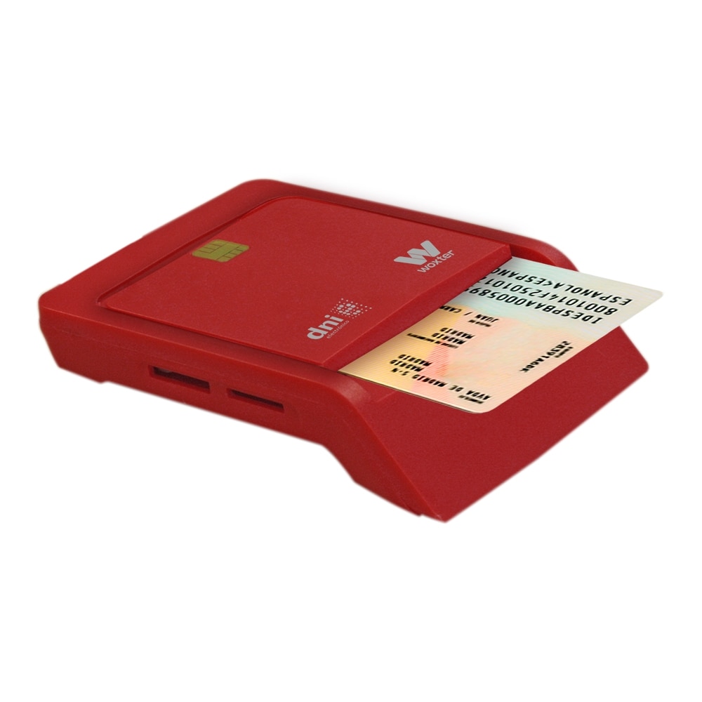 Imagen 0 de Lector DNI Electrónico Combo Woxter, Lector de tarjetas, USB, Rojo Rojo