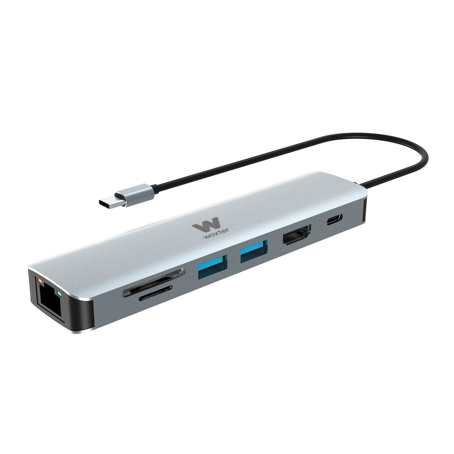 WOXTER - Hub Multipuerto Woxter 7 in 1 Tipo C.