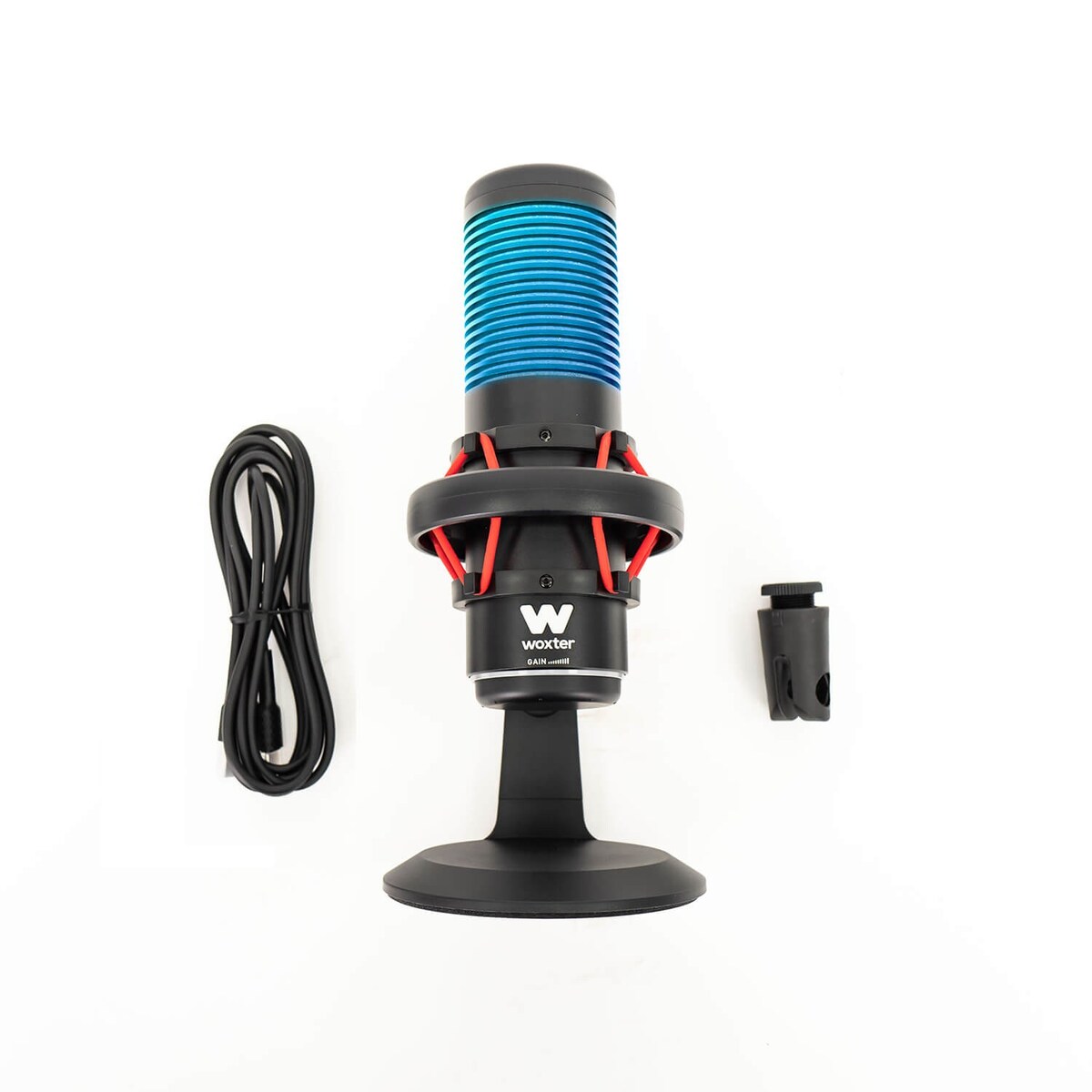 Micrófono de condensador Woxter Mic Studio 70 RGB Negro-2