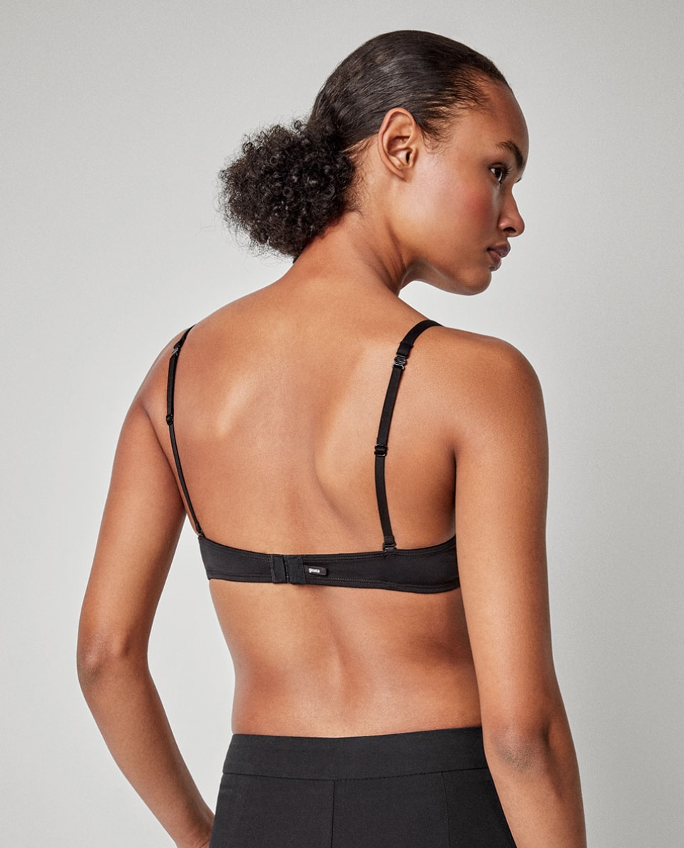 Sujetador básico de mujer con aro y foam - Gisela - Negro Negro-3