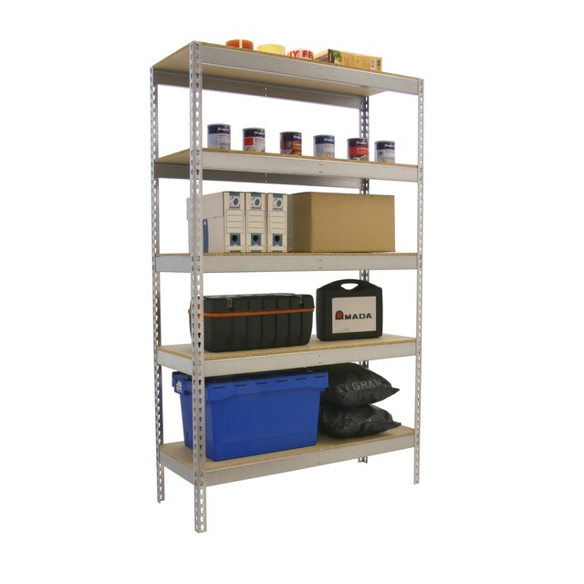 Imagen 0 de Estantería metálica sin tornillos con bandejas de aglomerado Ecoforte 1504-5 Simonrack