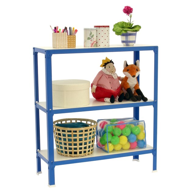 Imagen 0 de Estantería metálica sin tornillos con bandejas de madera Homeclick Wood Color 3/300 Simonrack