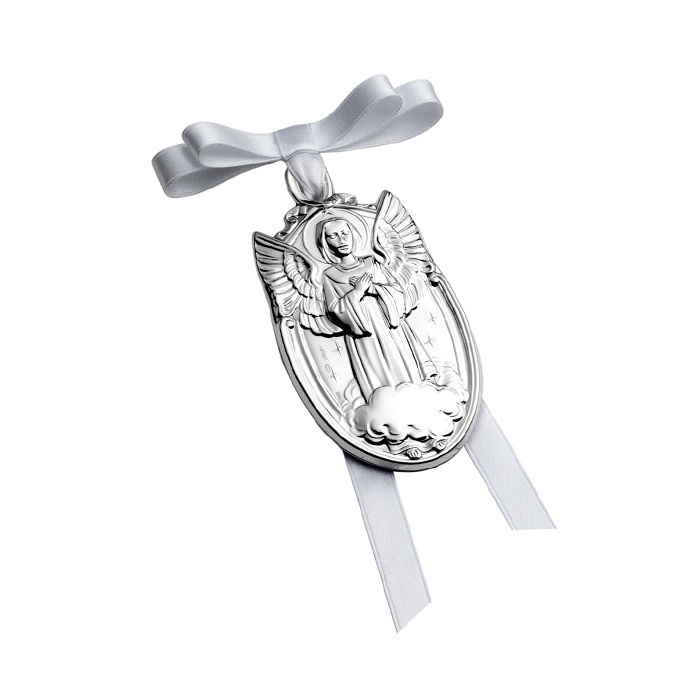 Medalla de cuna Angel con nubes Pedro Durán - Plata Plata-1