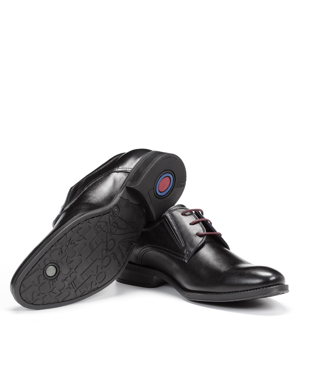 Zapatos de cordones de hombre en color y fabricados en piel - Fluchos - Negro Negro-4