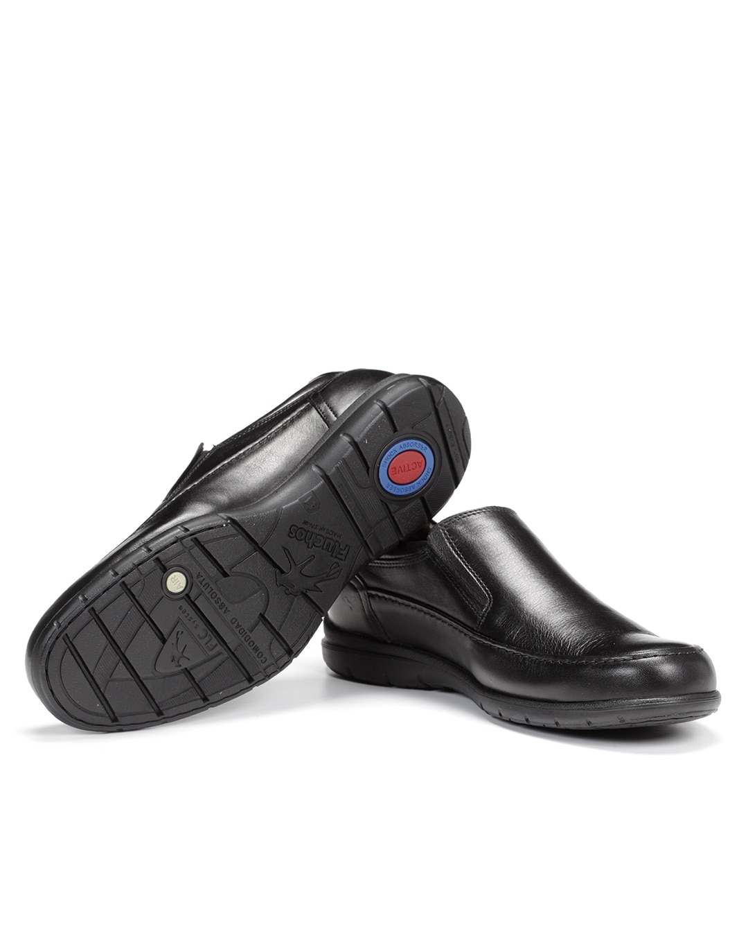 Mocasines de hombre fabricados en piel - Fluchos - Negro Negro-3