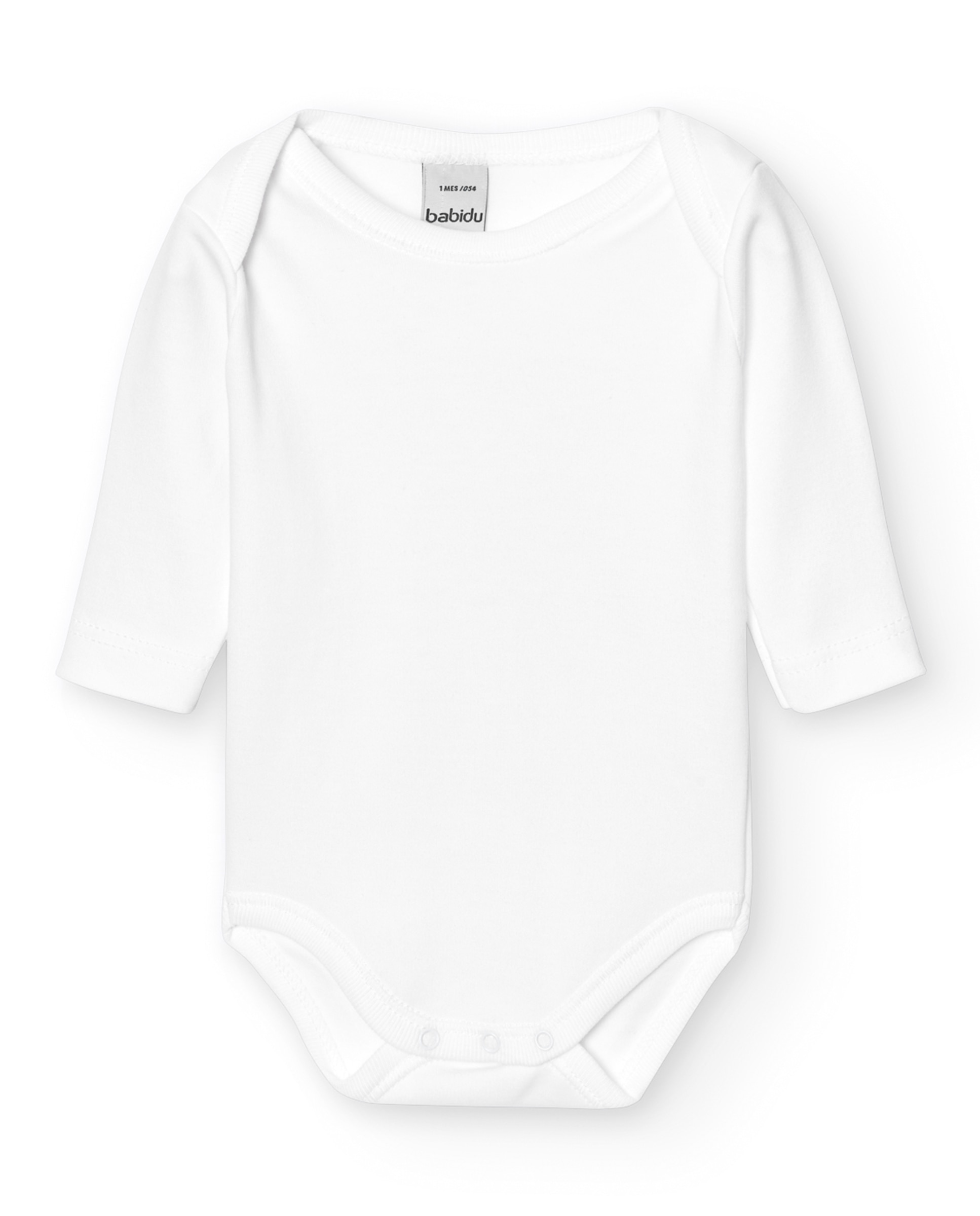 Imagen 1 de Pack de 2 bodys de bebé cuello americano - BABIDÚ - Blanco Blanco
