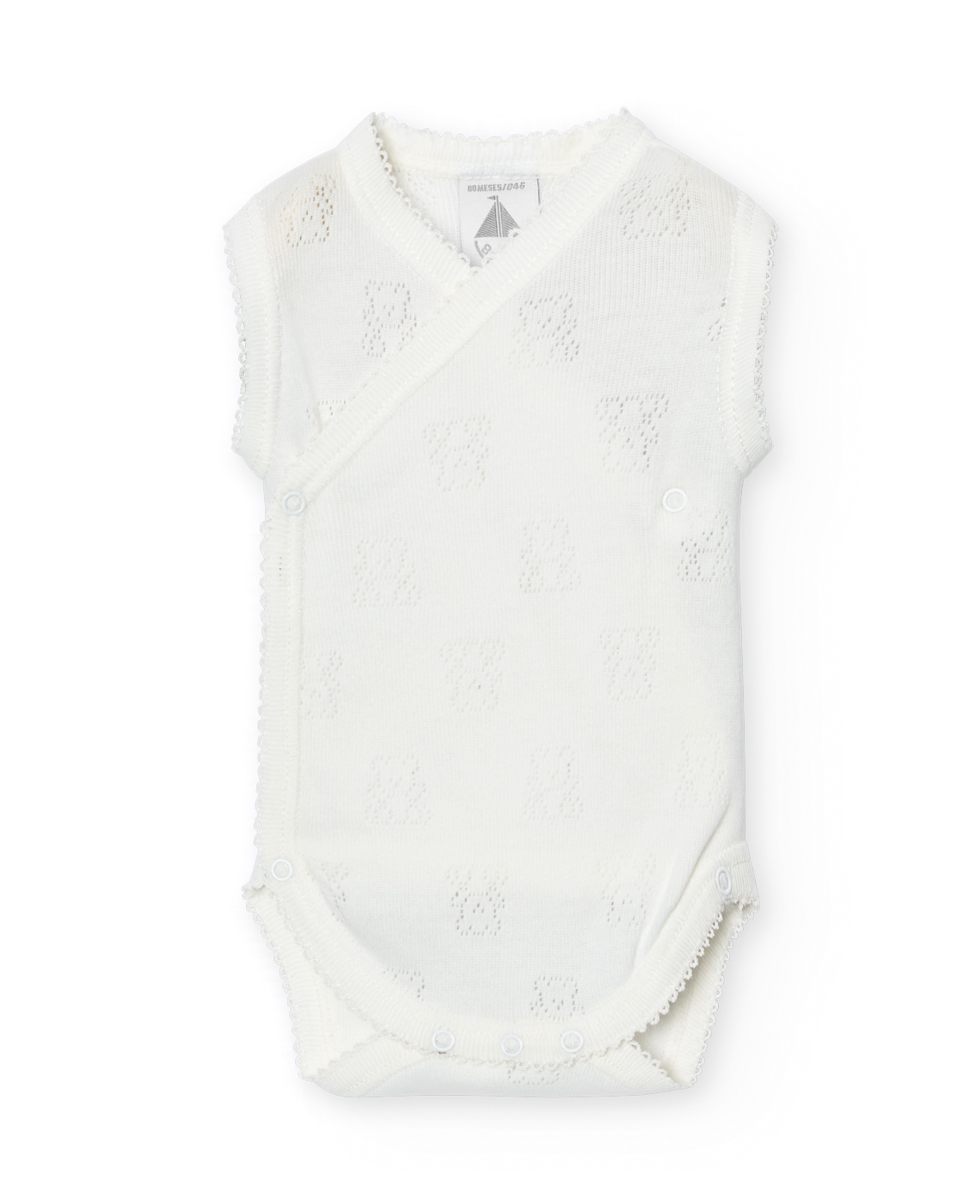 Imagen 1 de Pack de 2 bodys de bebé cruzado sin mangas calado ositos - BABIDÚ - Beige Beige