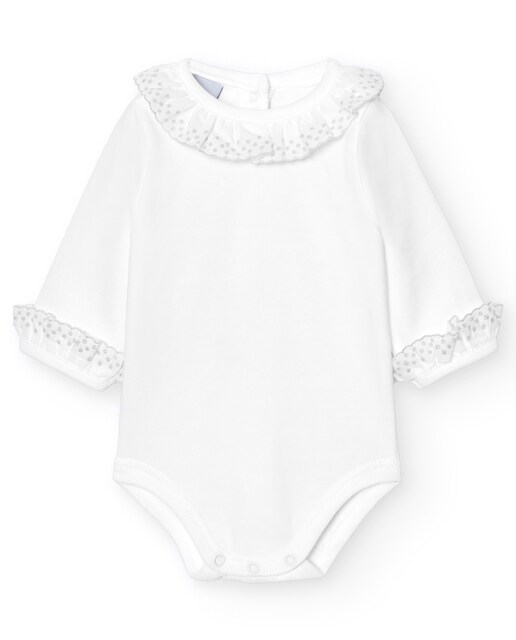 Imagen 0 de Pack de 2 bodys de bebé cuello y puños batista