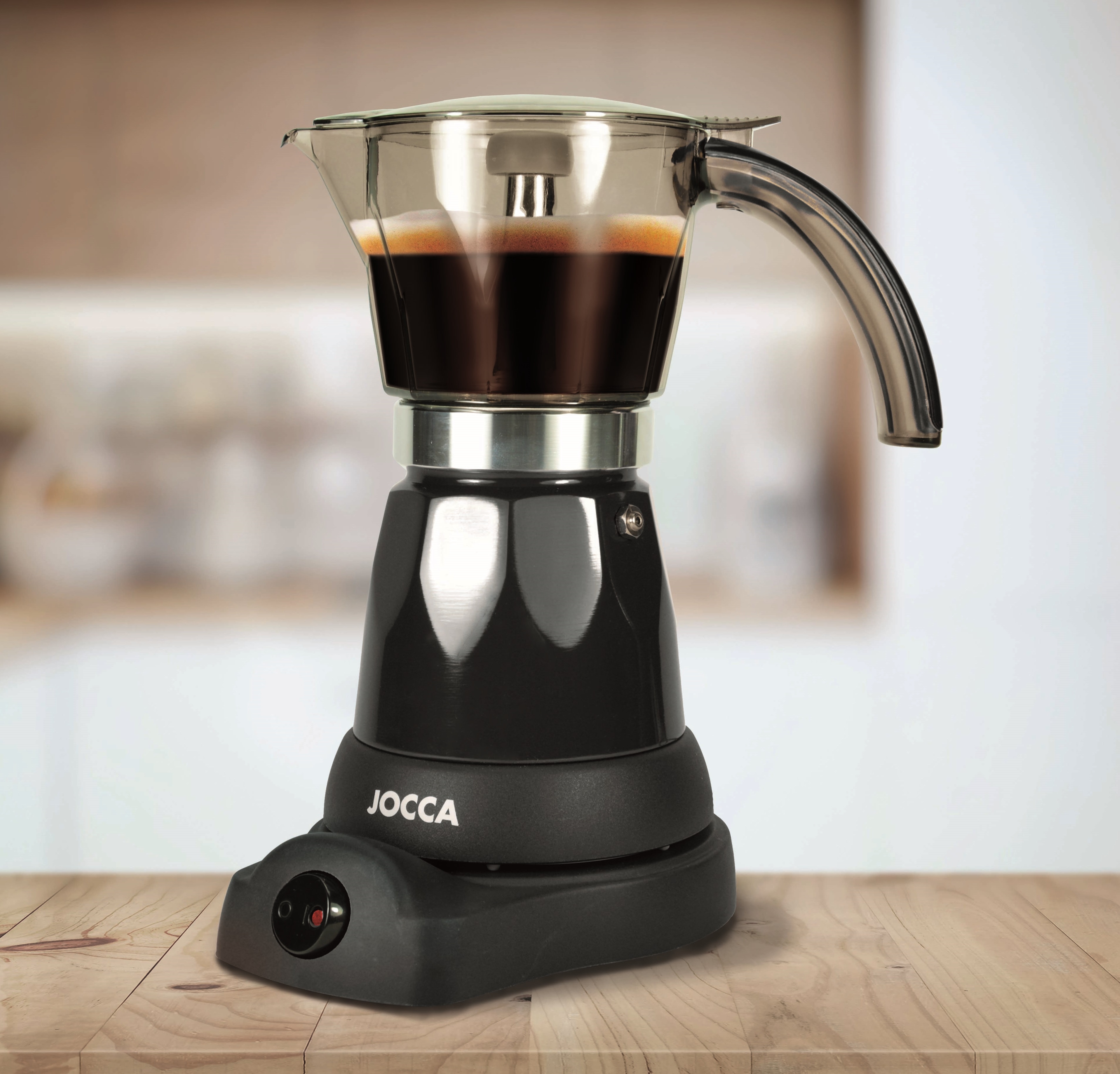 Cafetera italiana eléctrica Jocca 5449R Capacidad 6 tazas Sin cables - Negro Negro-2