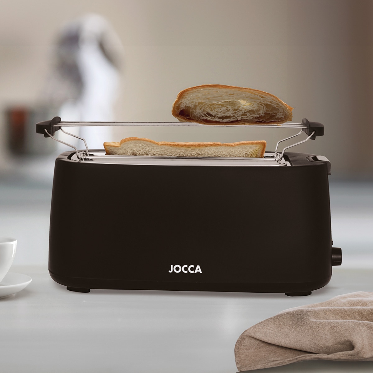Tostador 2 ranuras Jocca 2312 para 4 rebanadas - Negro Negro-6