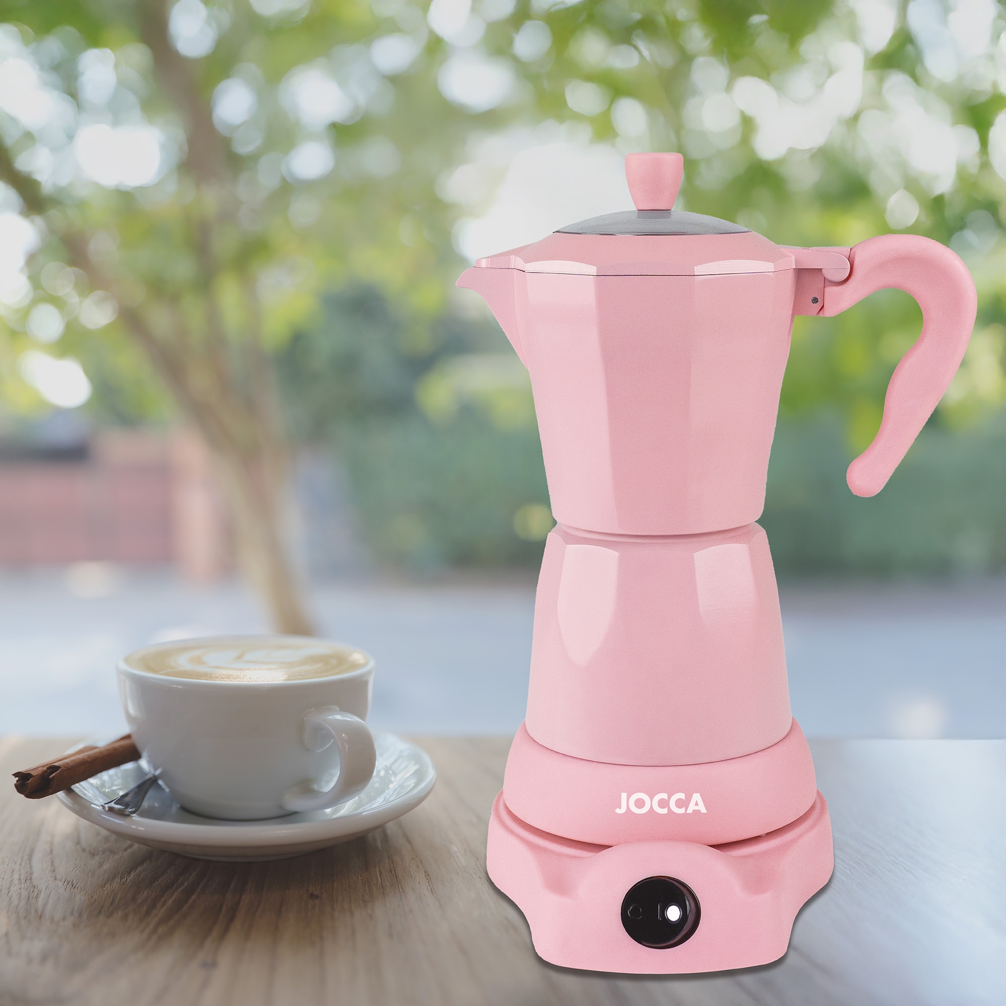 Cafetera italiana eléctrica Jocca 2482 6 tazas - Rosa Rosa-5