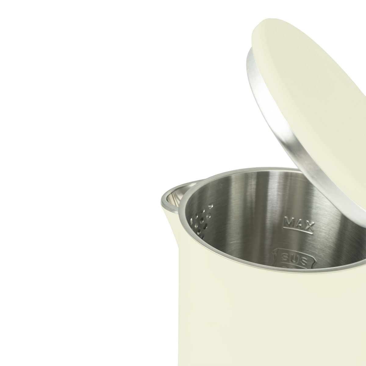 Imagen 2 de Hervidor eléctrico Retro Jocca 2710 1,7 litros acero inoxidable - Crema Crema