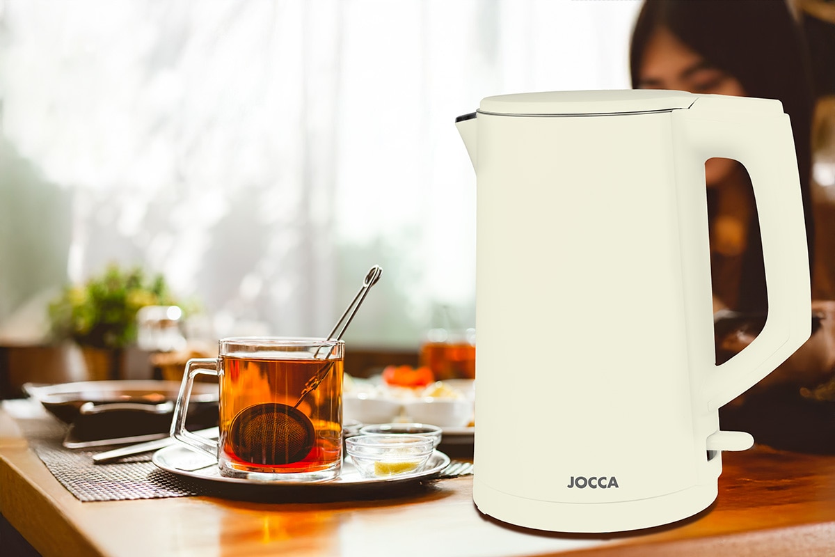 Imagen 5 de Hervidor eléctrico Retro Jocca 2710 1,7 litros acero inoxidable - Crema Crema