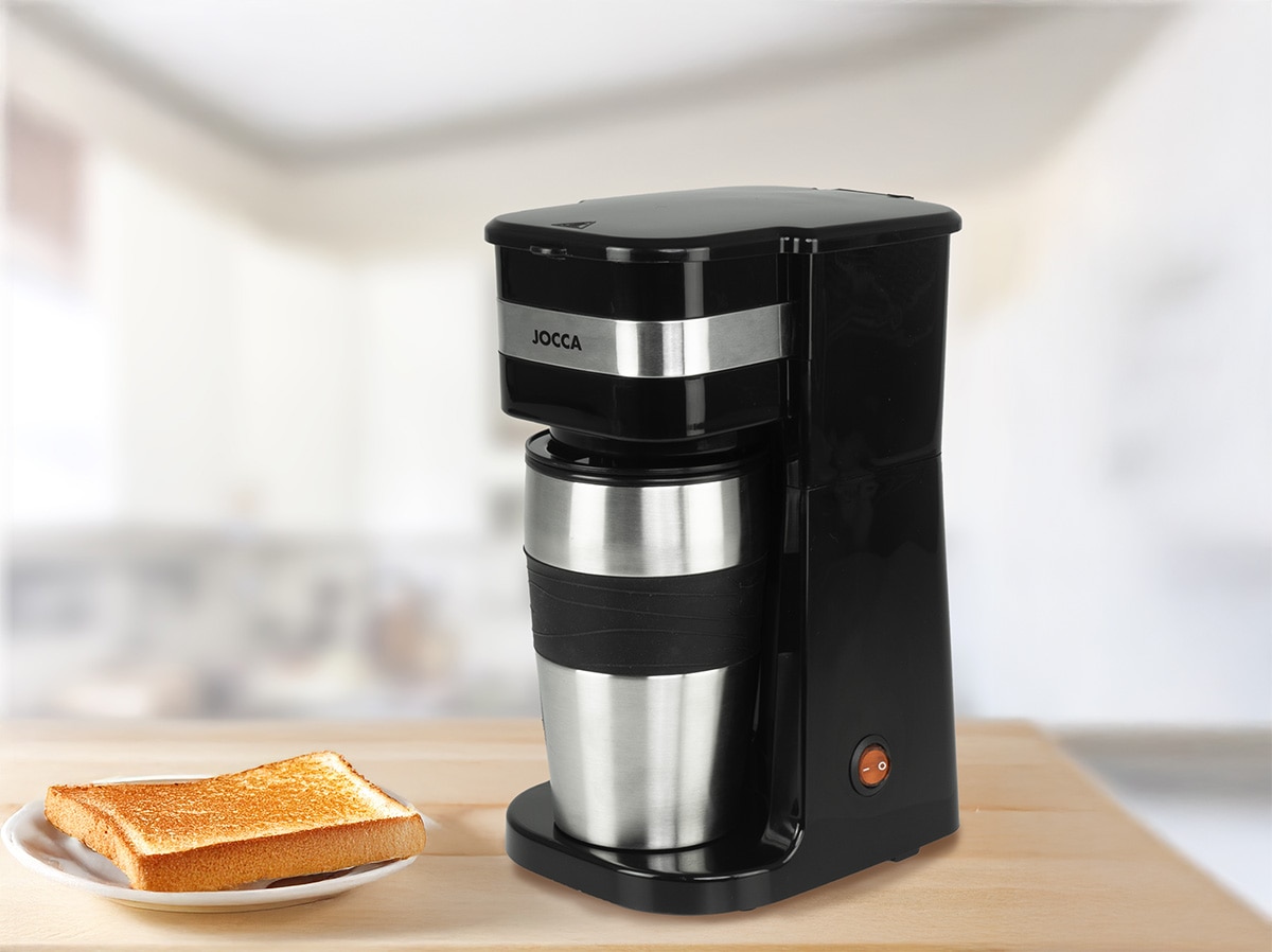 Cafetera goteo individual Jocca 2768 con termo 420ml - Negro Negro-5