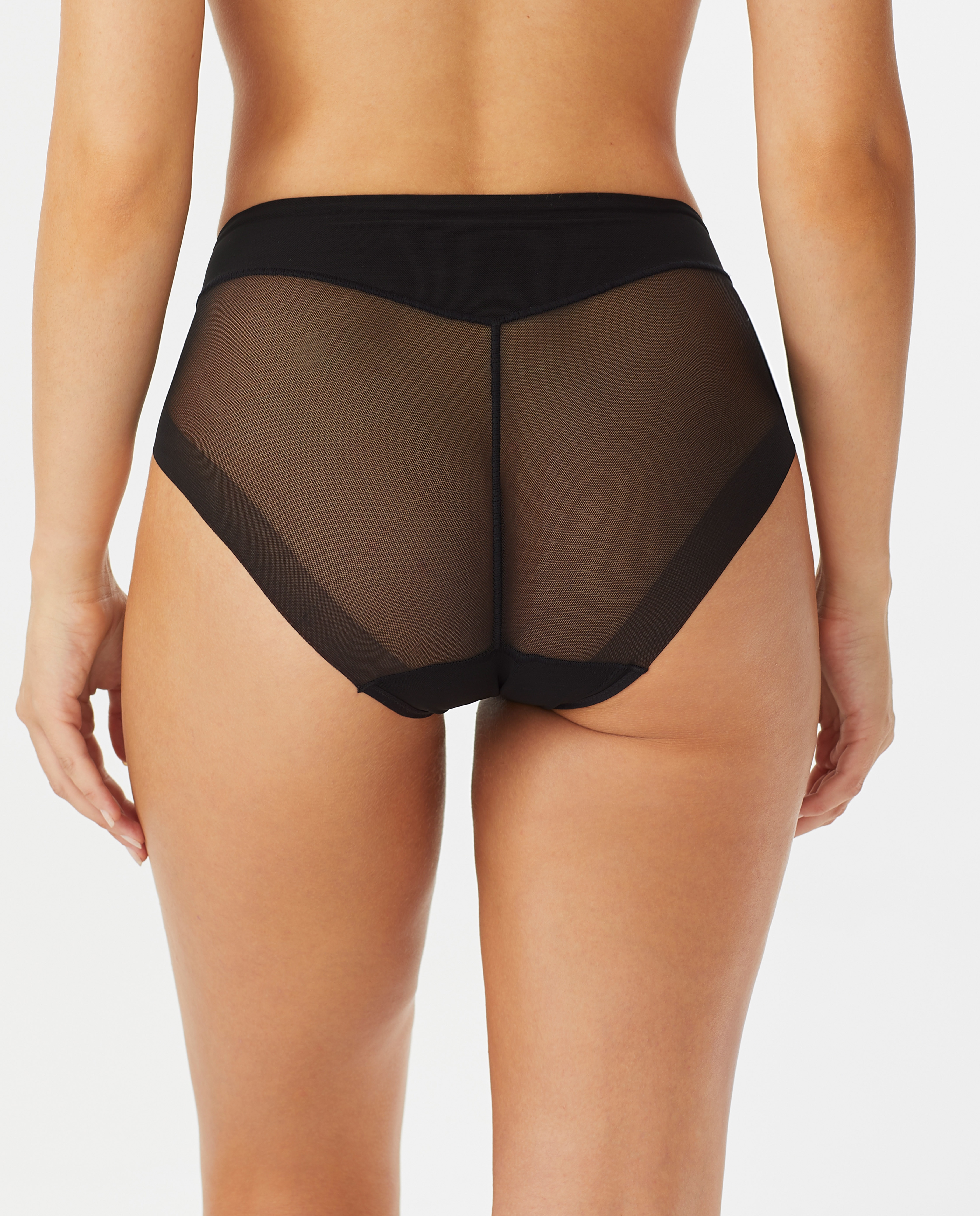 Braguita alta efecto tanga con tul - Promise - Negro Negro-2
