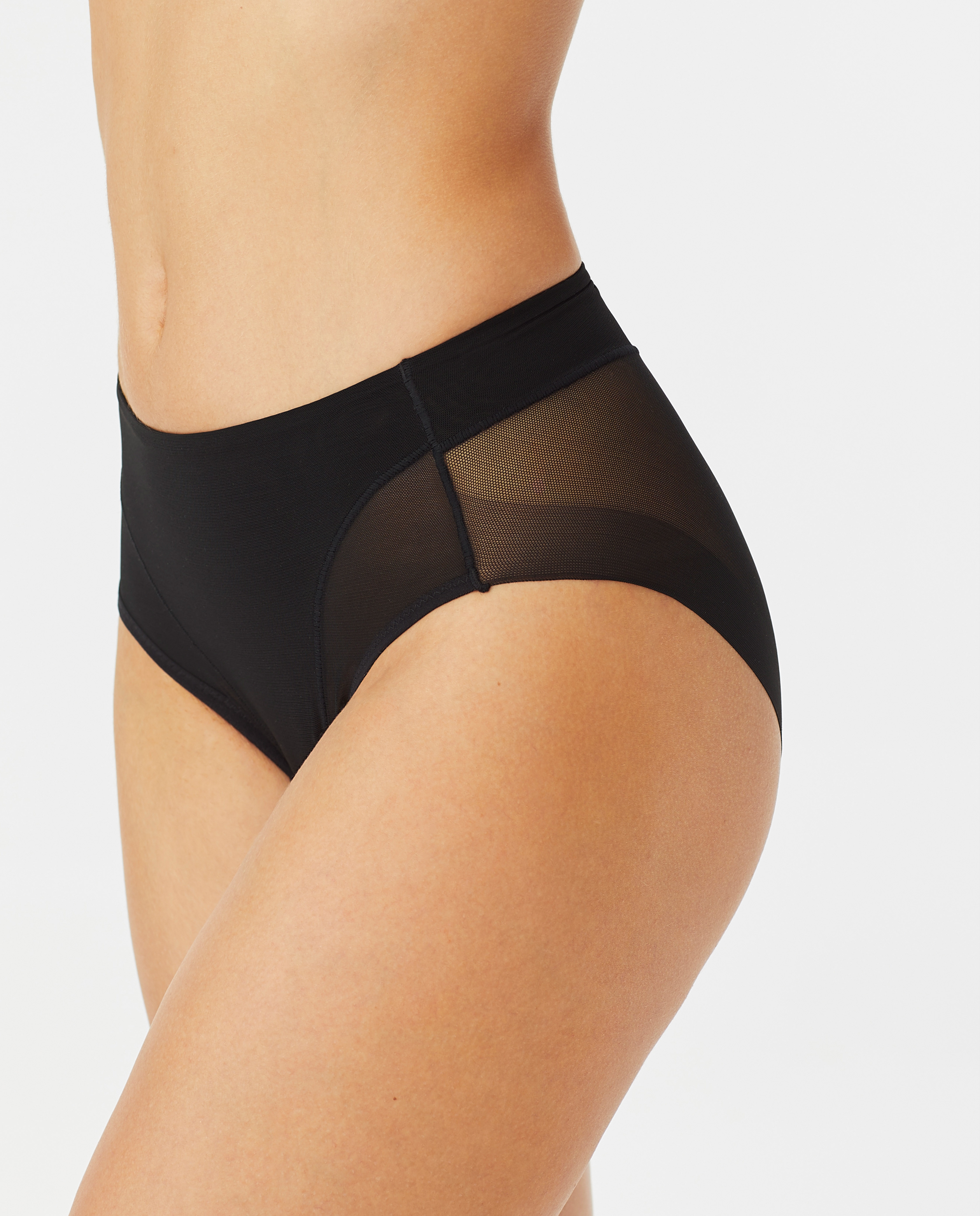 Braguita alta efecto tanga con tul - Promise - Negro Negro-3