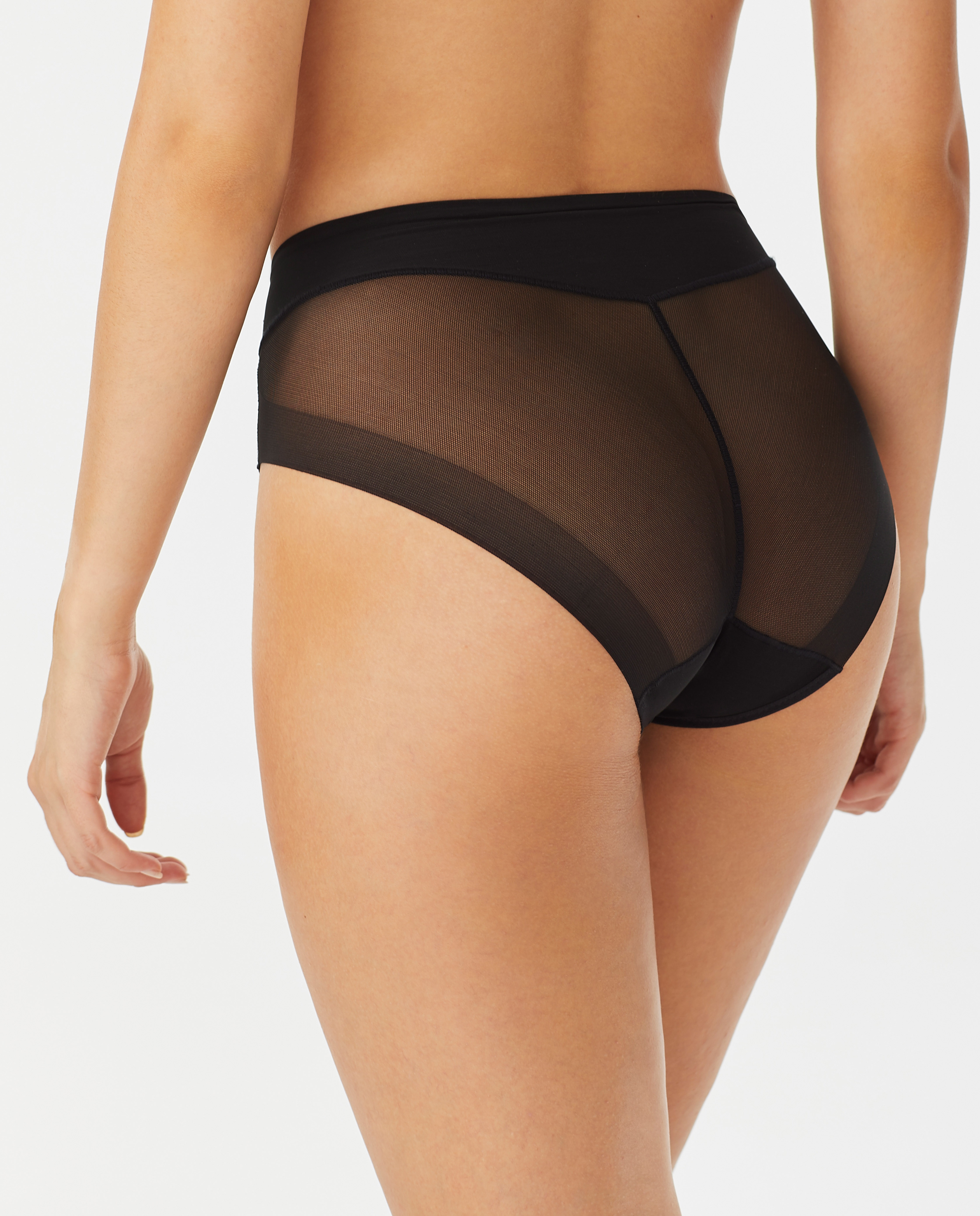 Braguita alta efecto tanga con tul - Promise - Negro Negro-4
