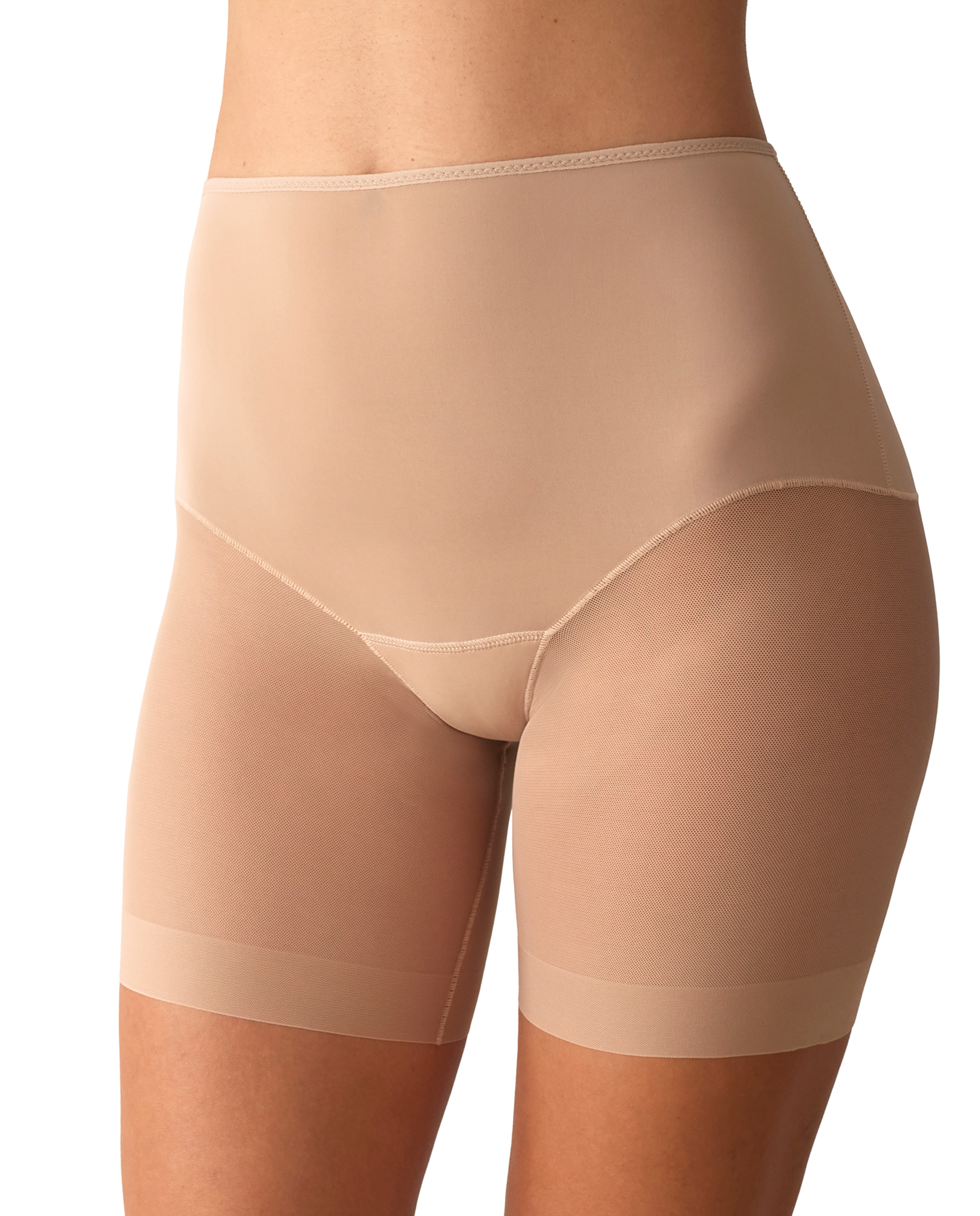 Imagen 3 de Pantalón faja efecto tanga con tul - Promise - Beige Beige