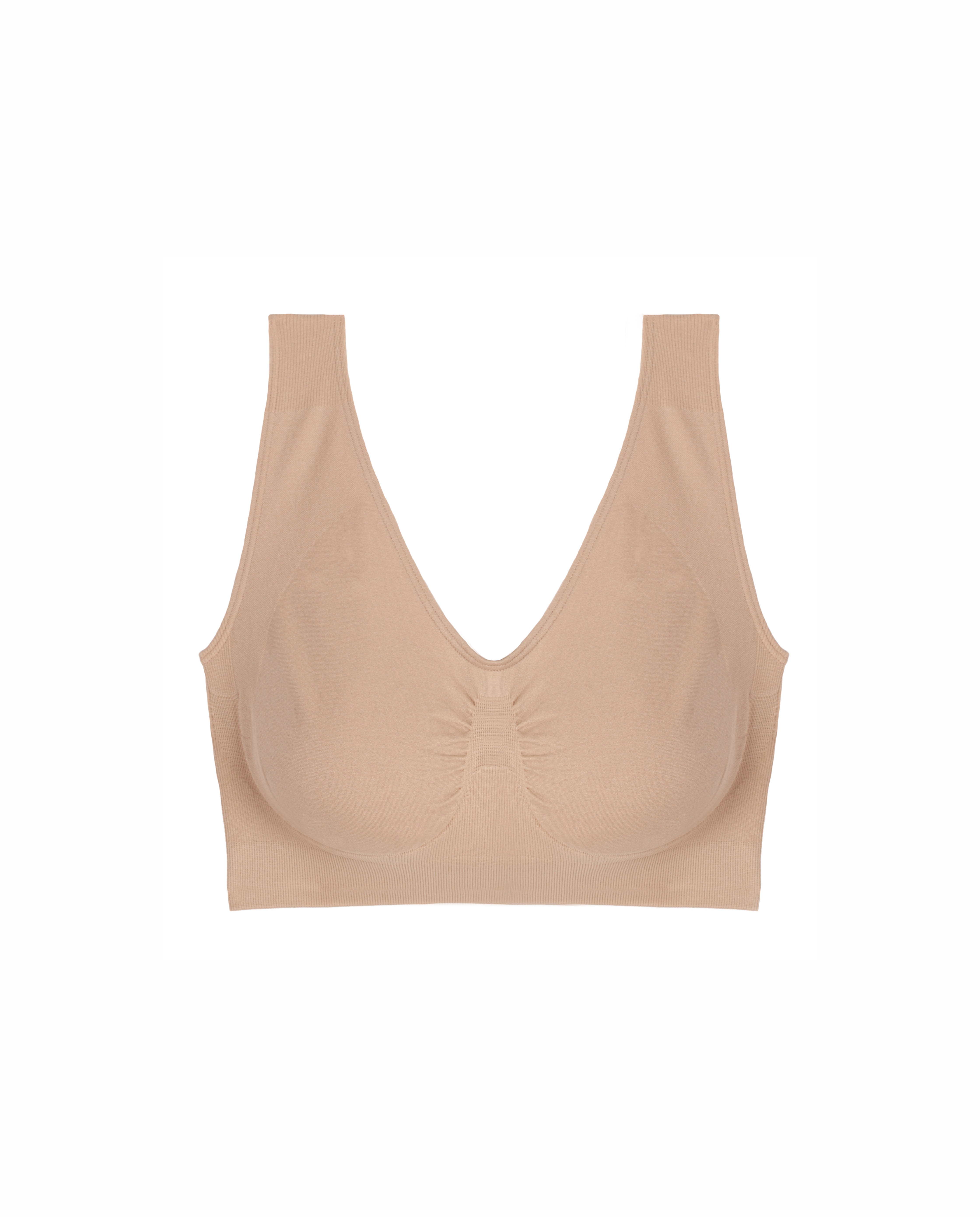 Sujetador top con tirante ancho seamless - Promise - Beige Beige-3