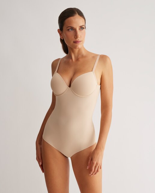 Body bikini relleno con aros y espalda escotada