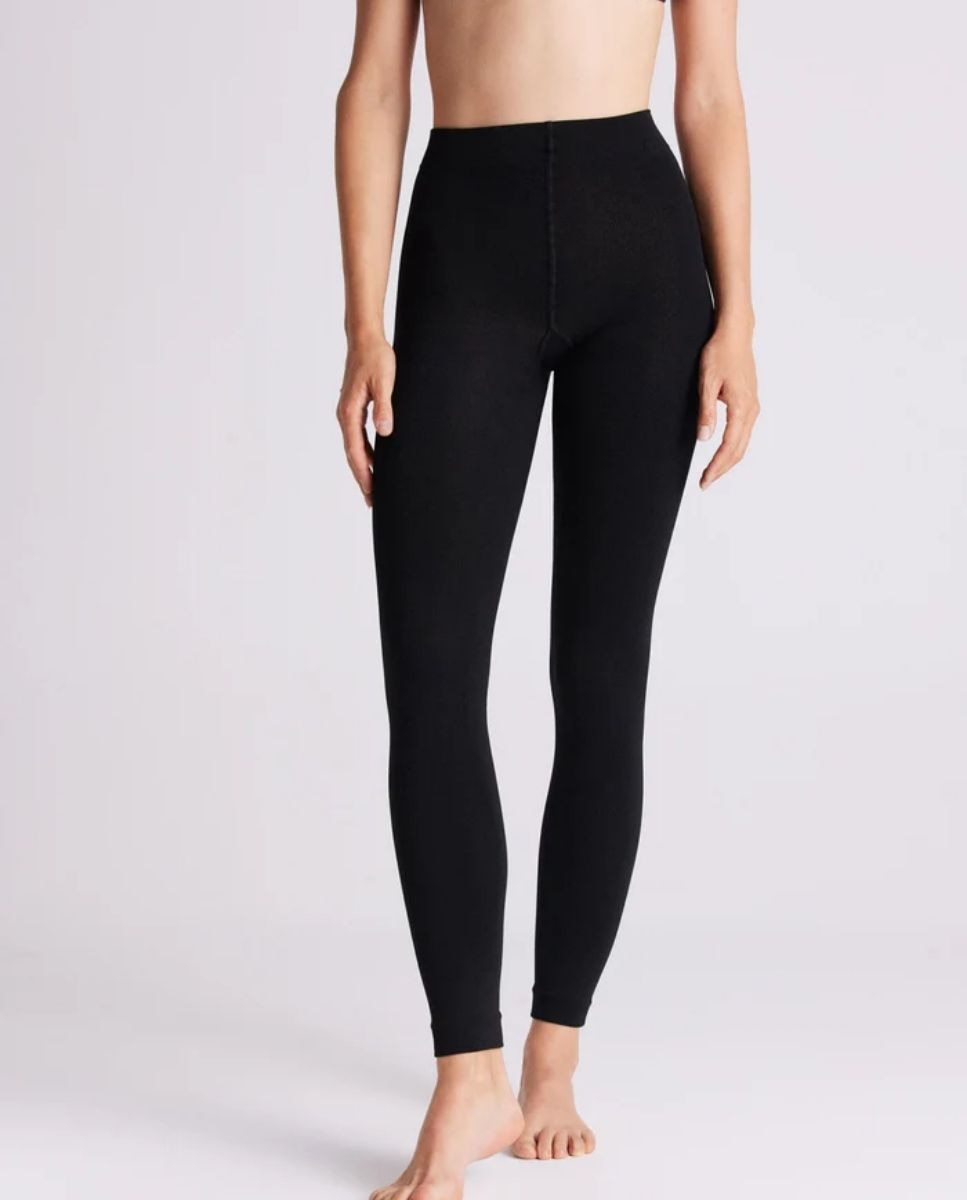 Leggings-panty térmicos ligeros afelpados 140 denier - Ysabel Mora - Negro Negro-2