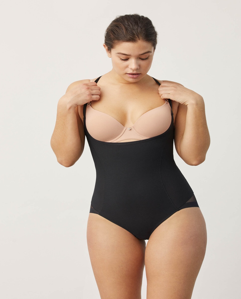 Body-up reductor braga de tul - Ysabel Mora - Visón Negro-4