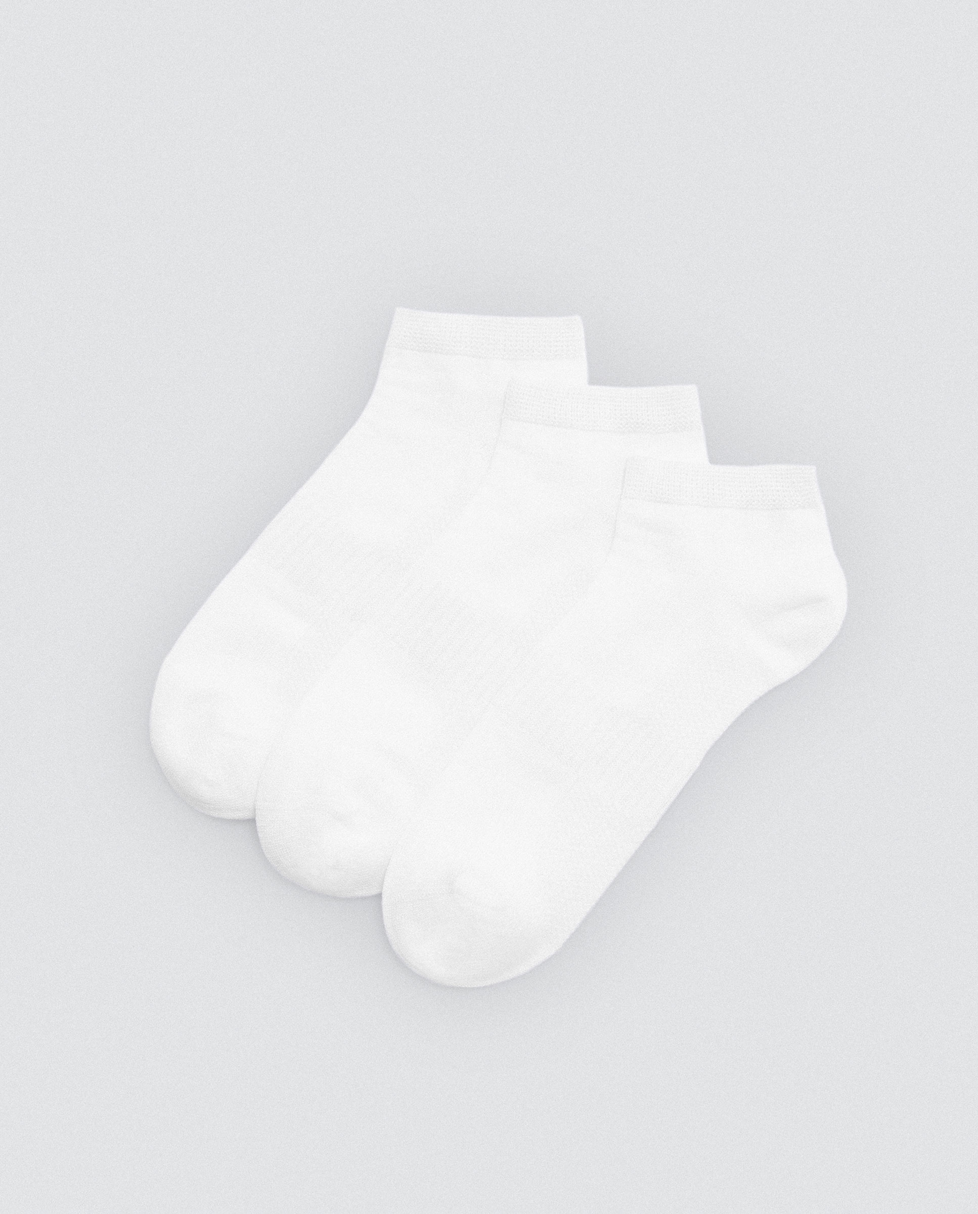 Pack 3 calcetines deportivos tobilleros - Ysabel Mora - Blanco Blanco-1