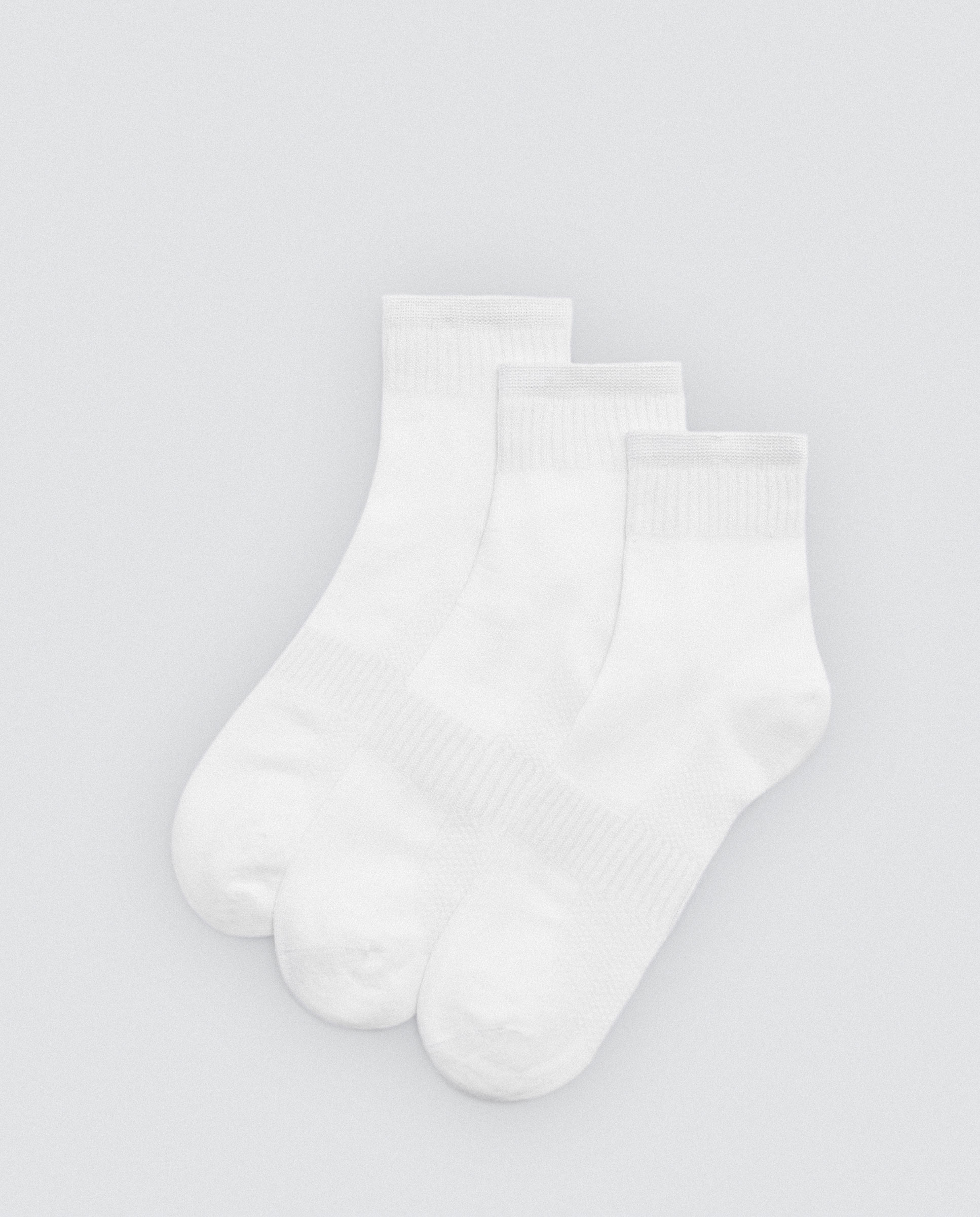 Pack 3 calcetines cortos transpirables - Ysabel Mora - Blanco Blanco-1
