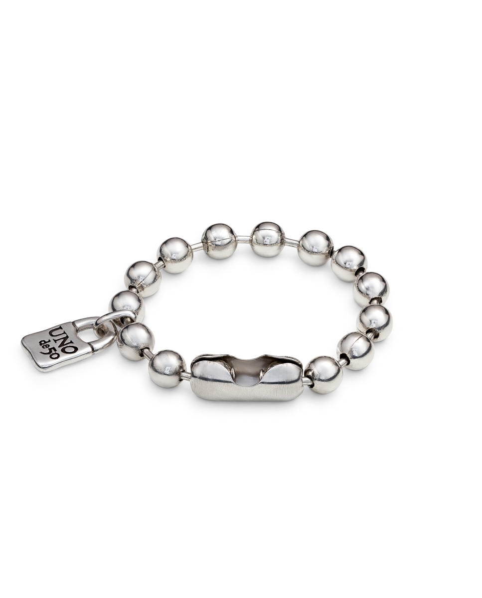 Pulsera "copito" bañada en de ley - UNO de 50 - Plata Plata-3