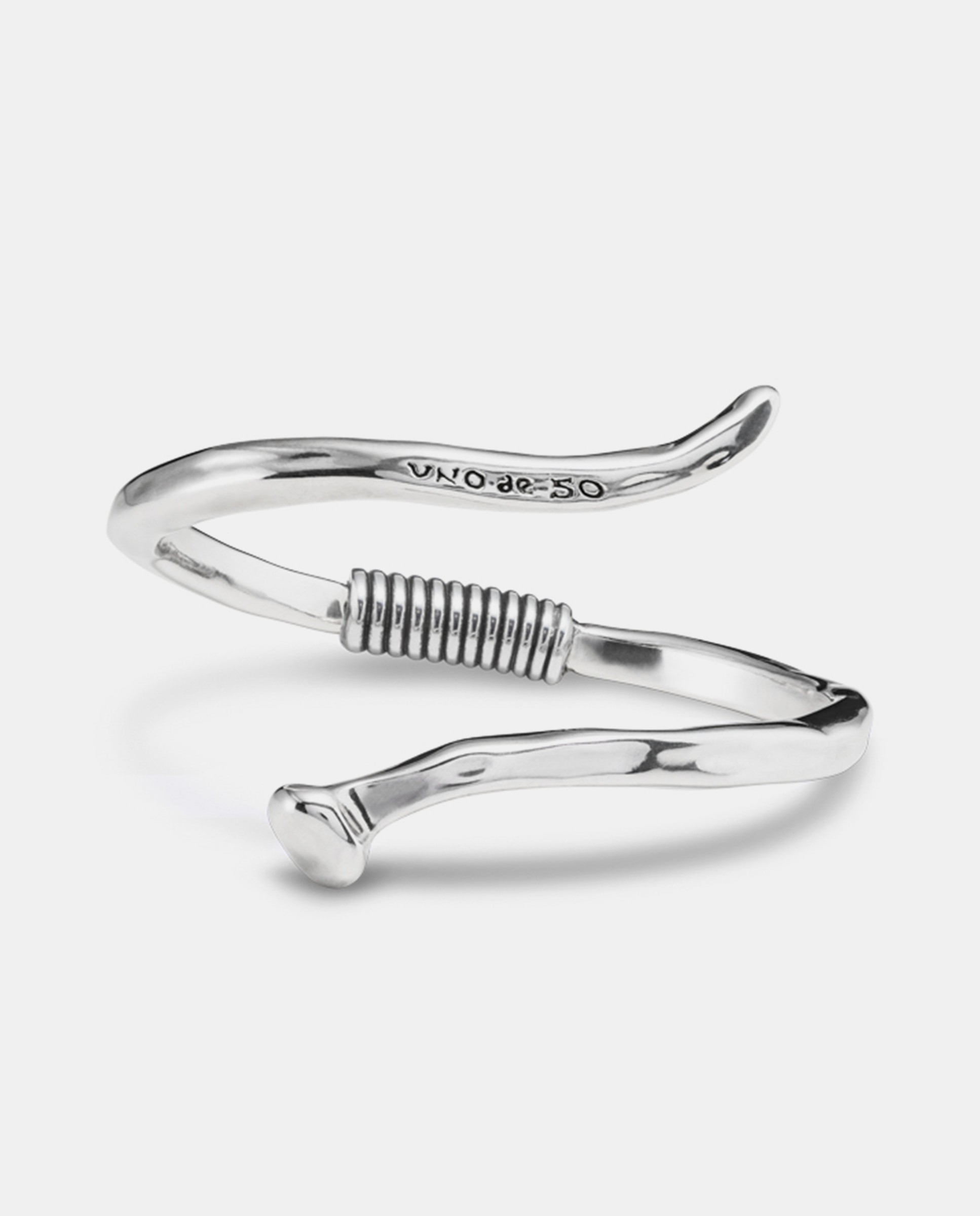 Pulsera bañada en de ley - UNO de 50 - Plata Plata-1
