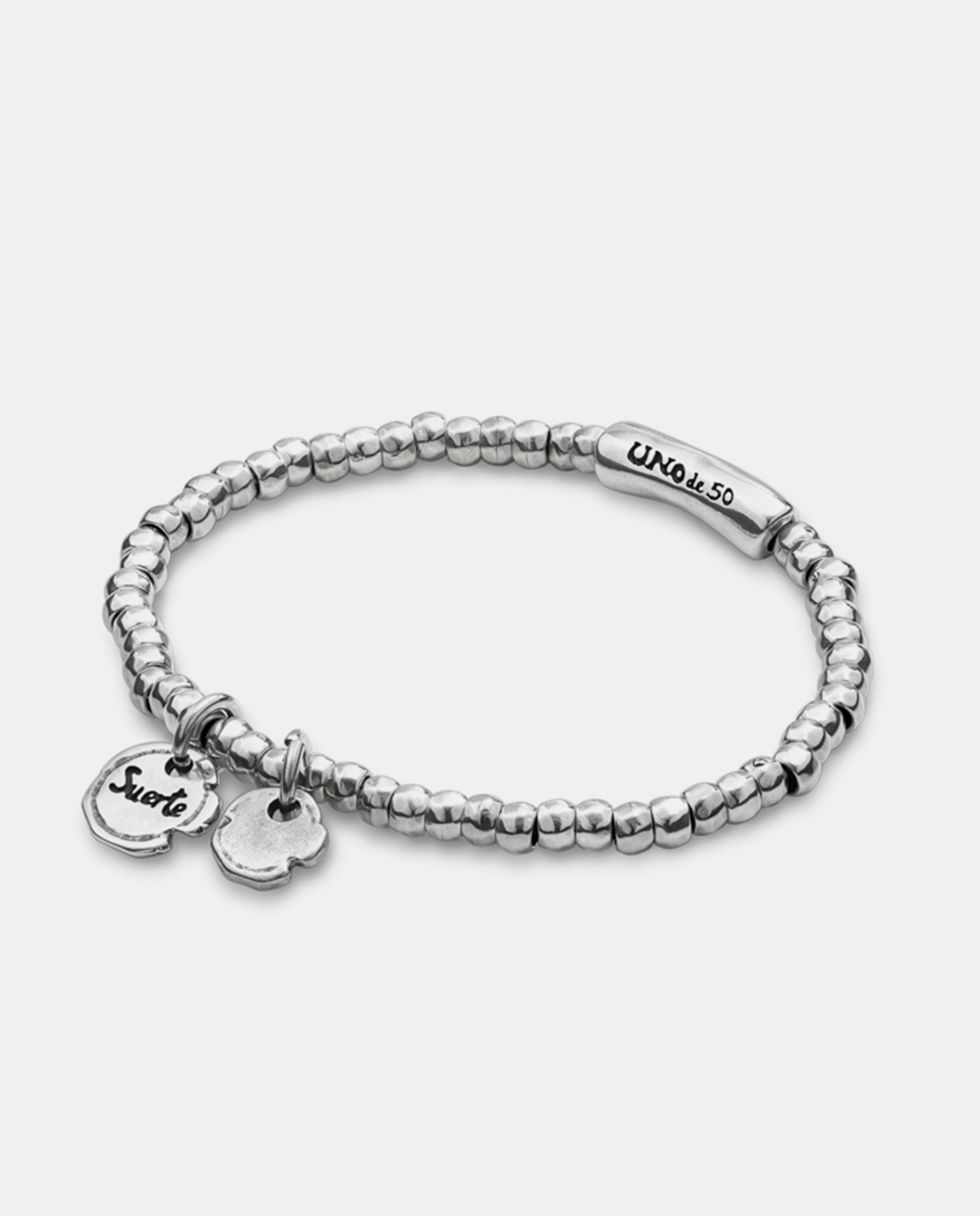 Pulsera bañada en de ley - UNO de 50 - Plata Plata-3