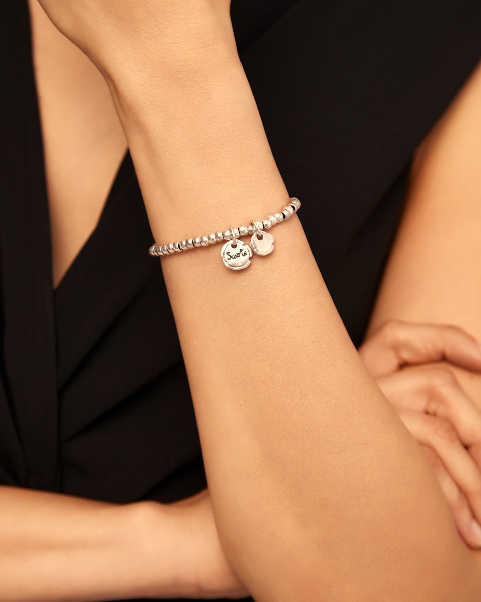 Pulsera bañada en de ley - UNO de 50 - Plata Plata-5