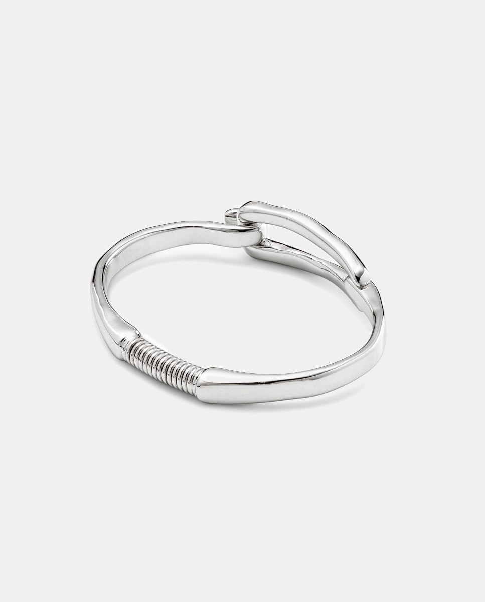 Pulsera bañada en plata de ley - UNO de 50 - Plata Plata-3