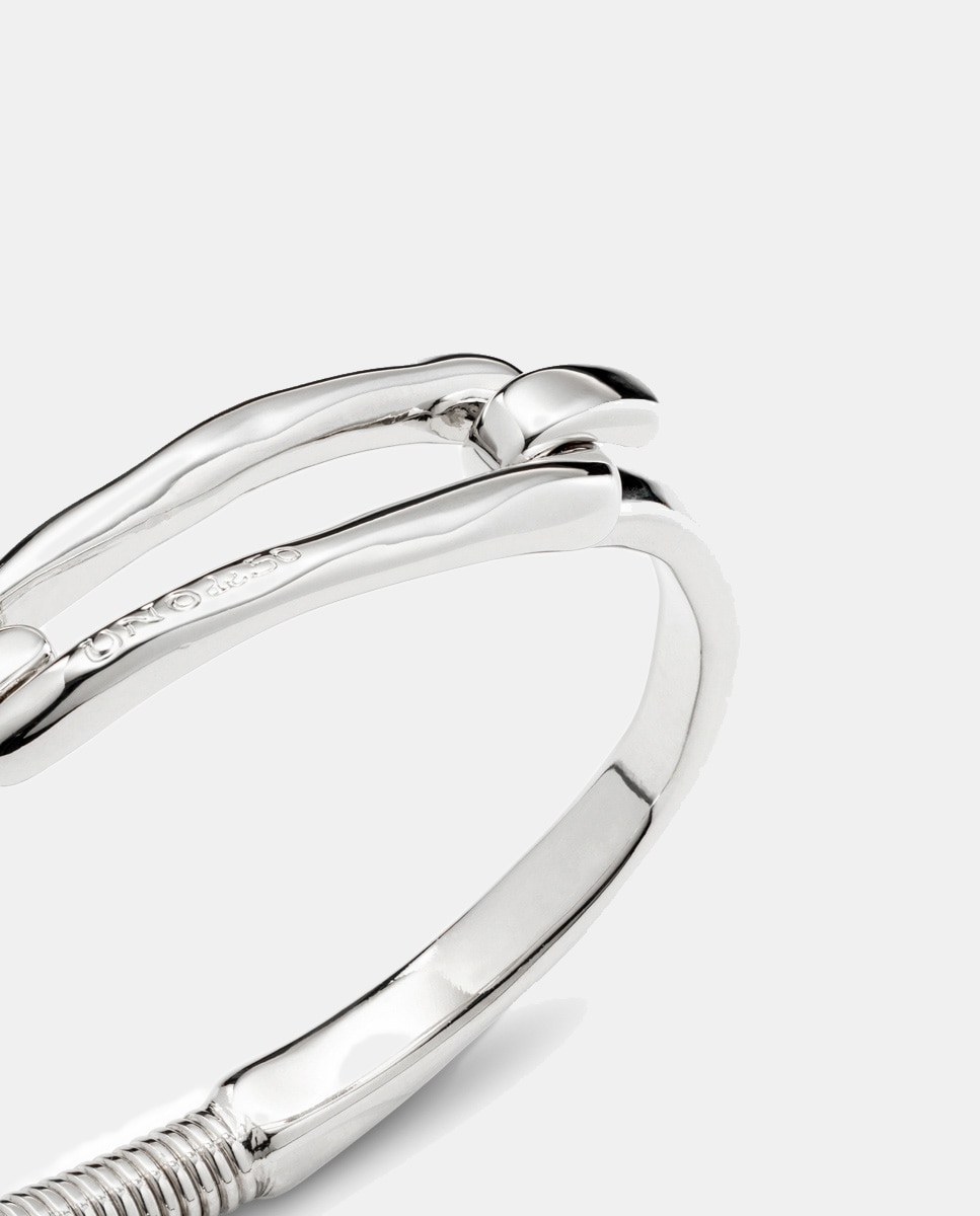 Pulsera bañada en plata de ley - UNO de 50 - Plata Plata-4
